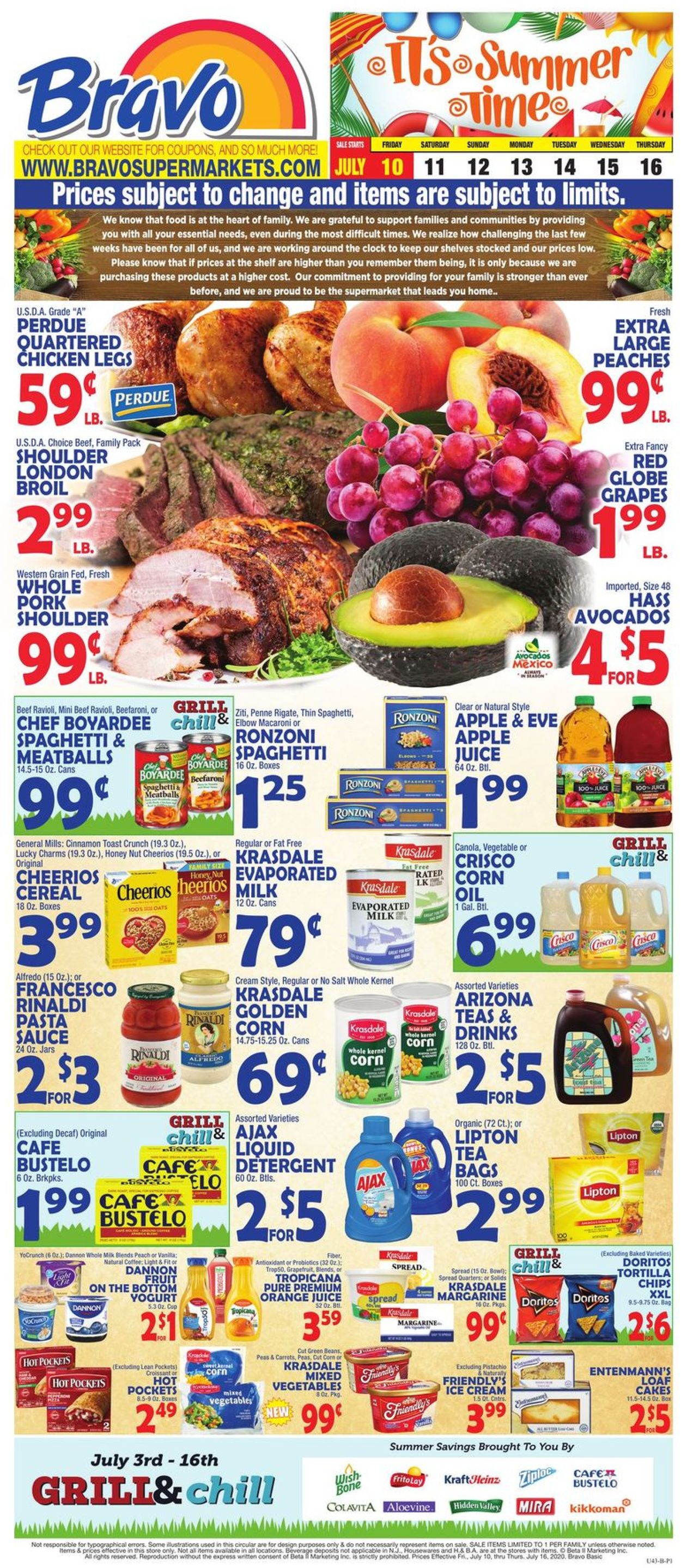 Bravo Supermarkets Weekly Ad Circular - valid 07/10-07/16/2020
