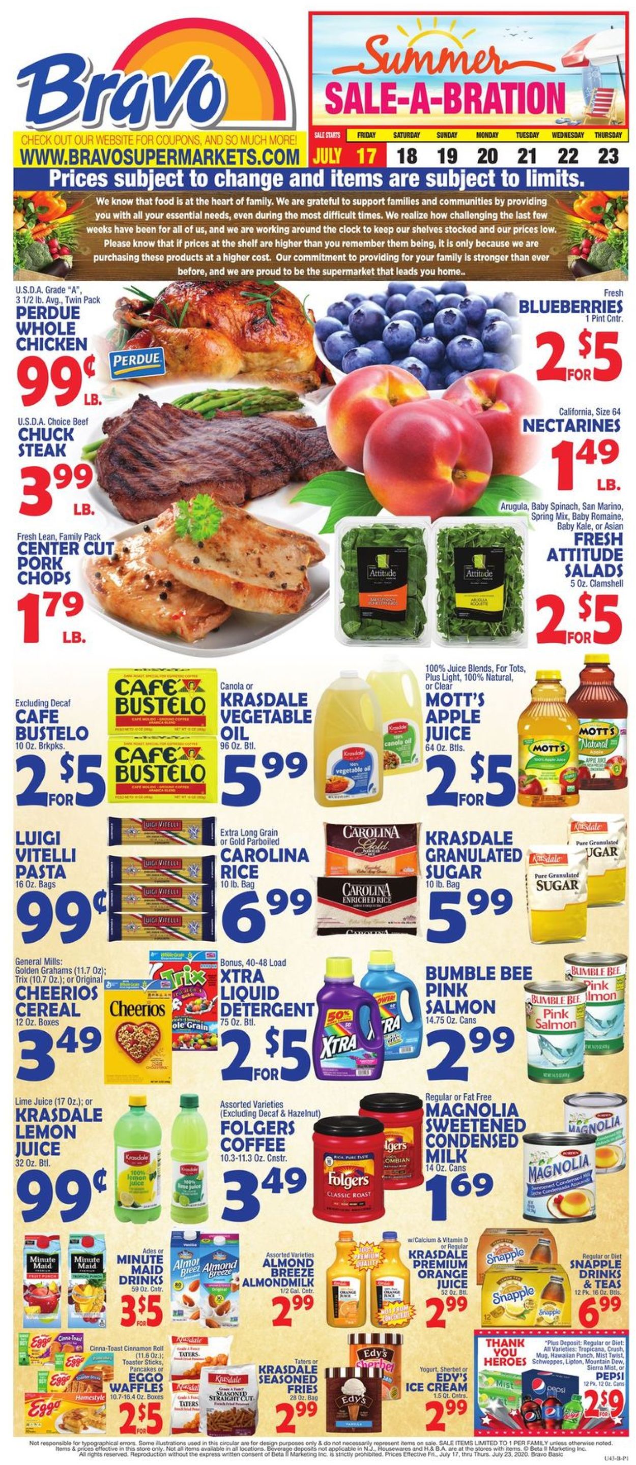 Bravo Supermarkets Weekly Ad Circular - valid 07/17-07/23/2020