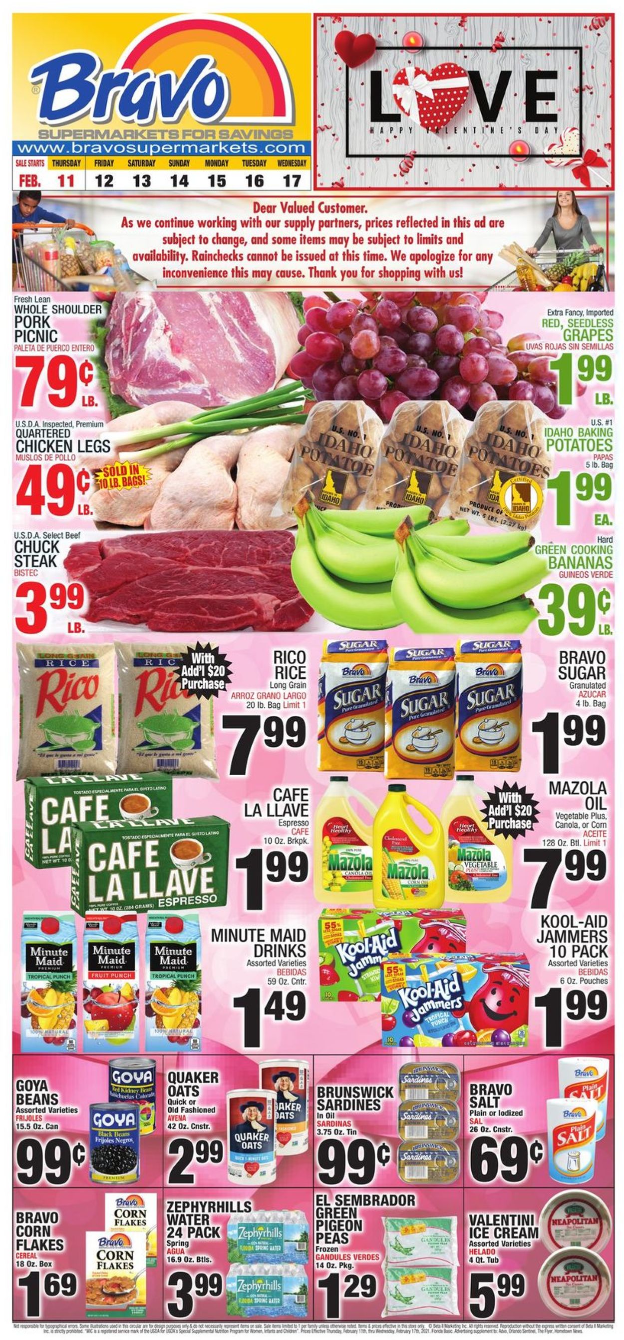 Bravo Supermarkets Weekly Ad Circular - valid 02/11-02/17/2021
