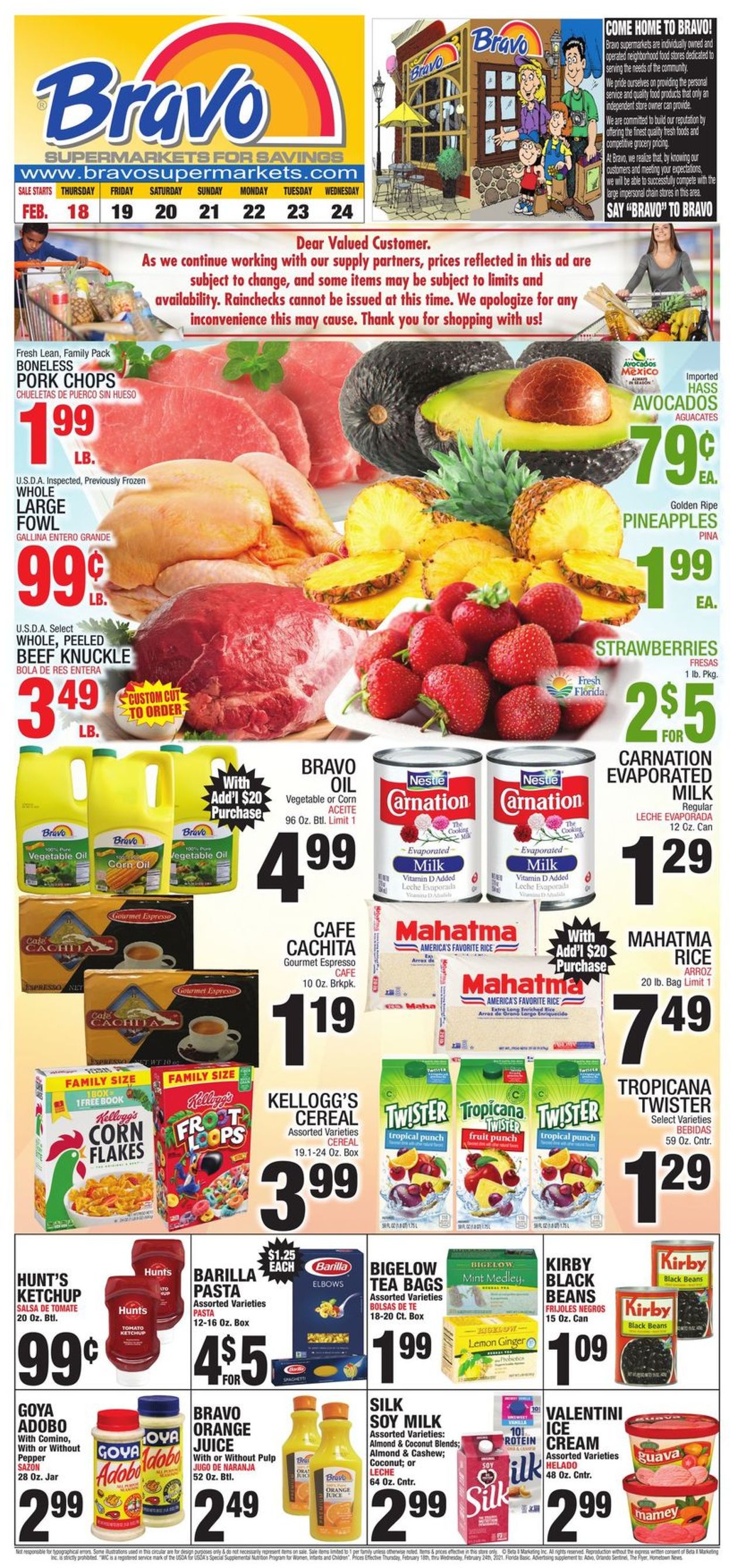 Bravo Supermarkets Weekly Ad Circular - valid 02/18-02/24/2021