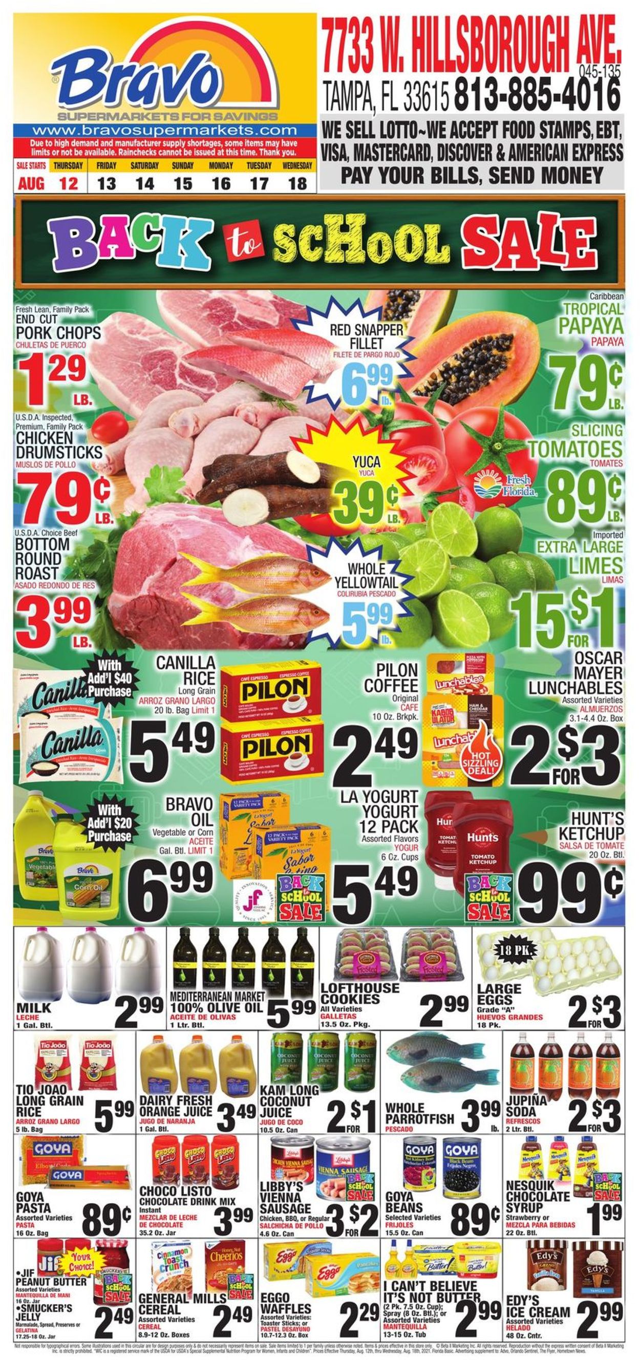 Bravo Supermarkets Weekly Ad Circular - valid 08/12-08/18/2021