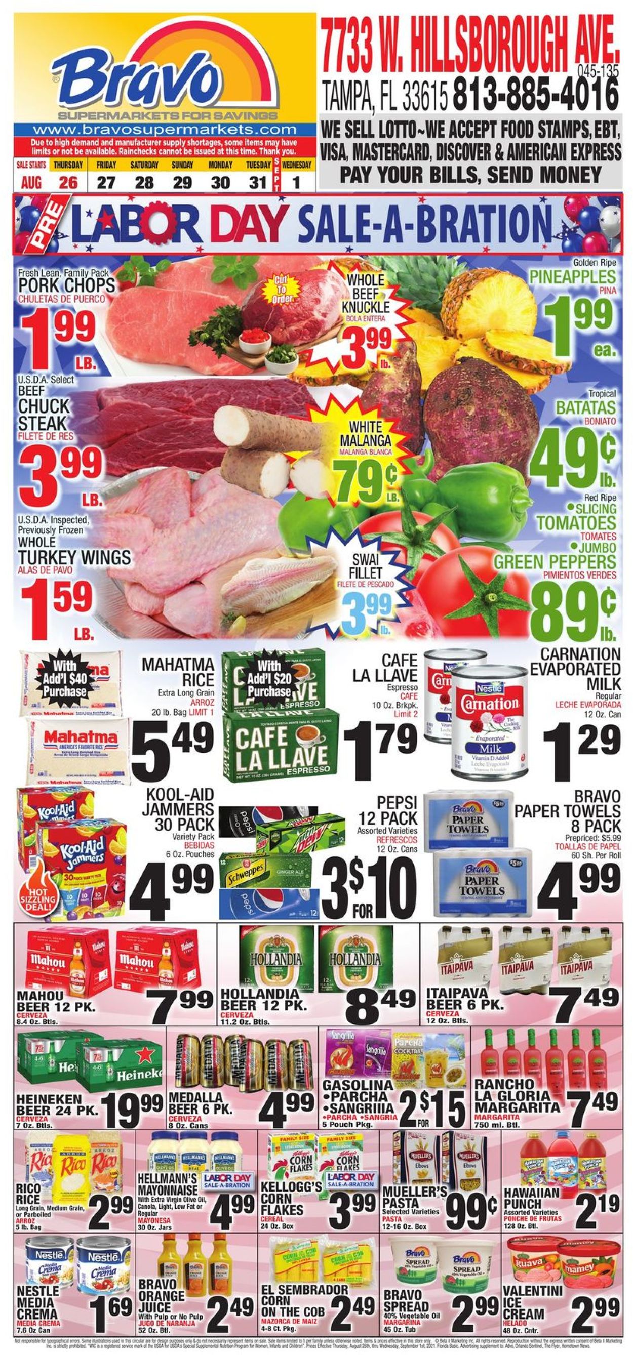 Bravo Supermarkets Weekly Ad Circular - valid 08/26-09/01/2021
