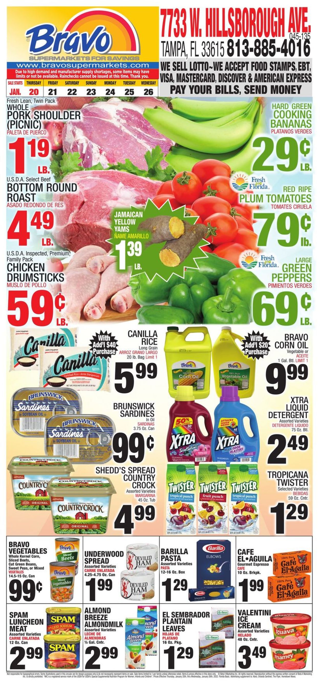 Bravo Supermarkets Weekly Ad Circular - valid 01/20-01/26/2022