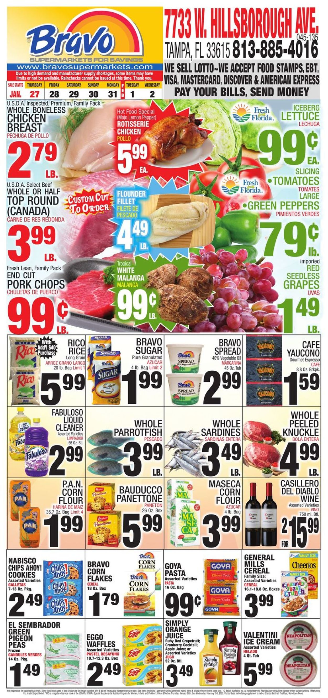 Bravo Supermarkets Weekly Ad Circular - valid 01/27-02/02/2022