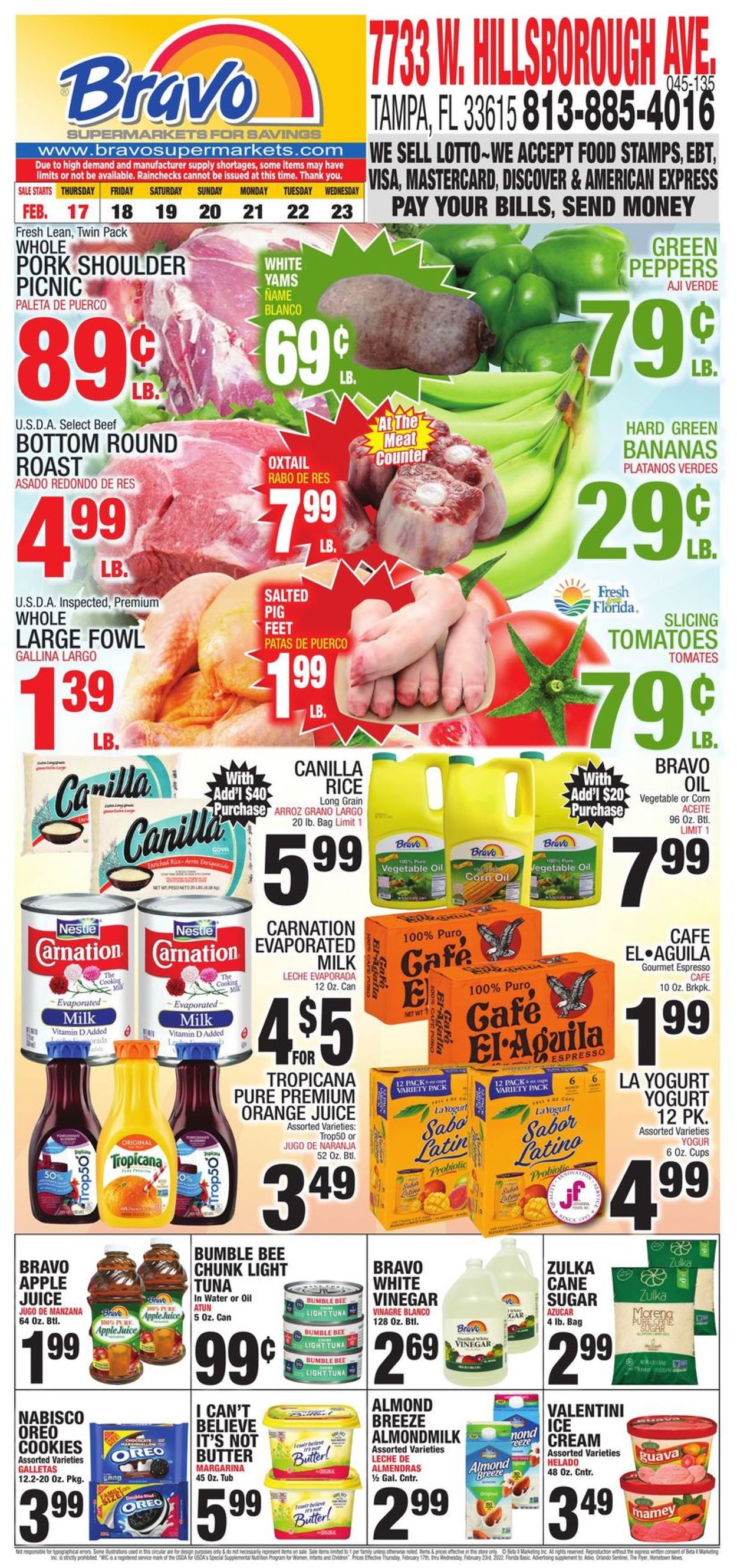 Bravo Supermarkets Weekly Ad Circular - valid 02/17-02/23/2022