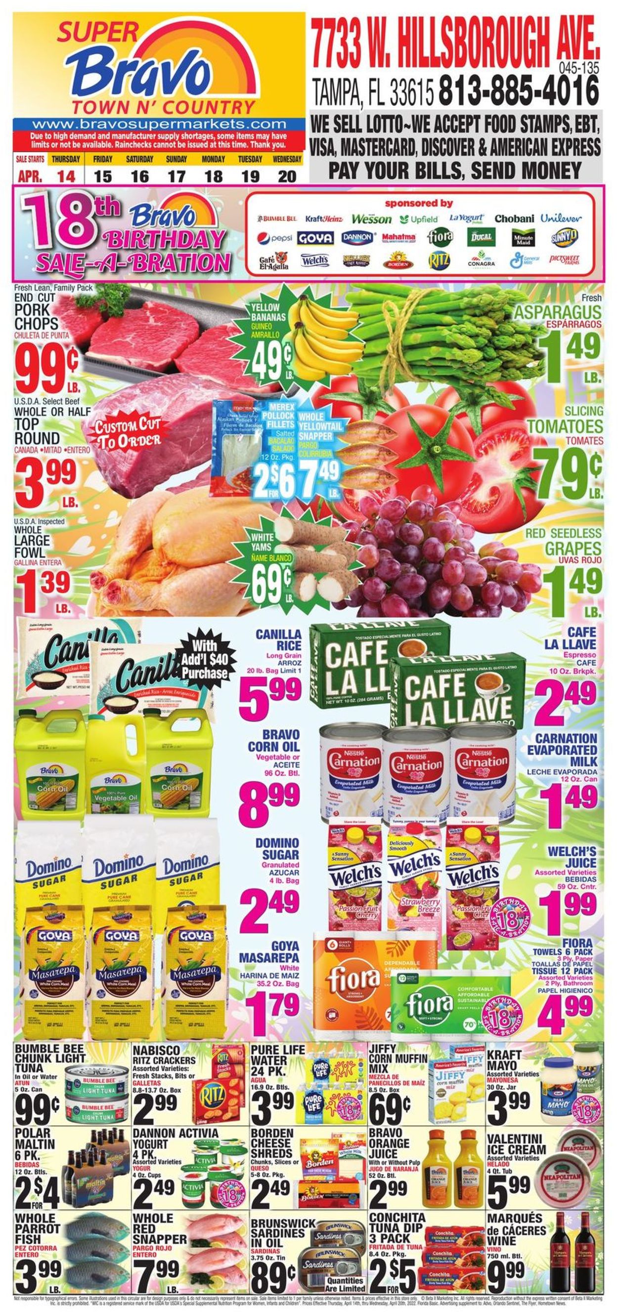 Bravo Supermarkets Weekly Ad Circular - valid 04/14-04/20/2022
