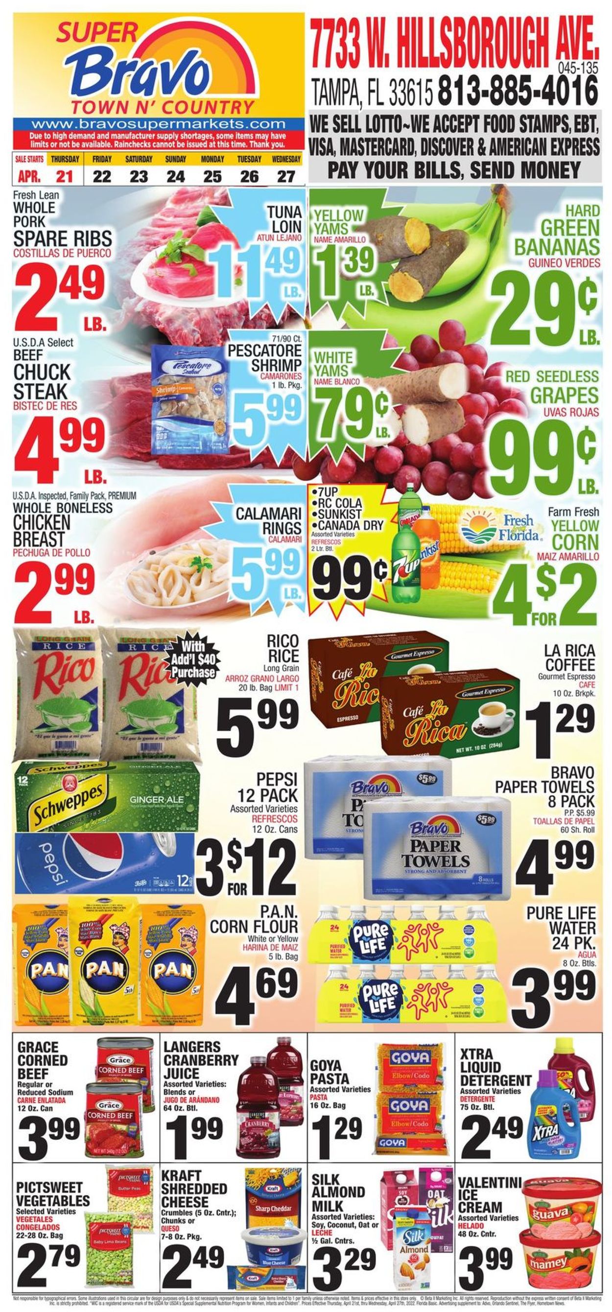 Bravo Supermarkets Weekly Ad Circular - valid 04/21-04/27/2022
