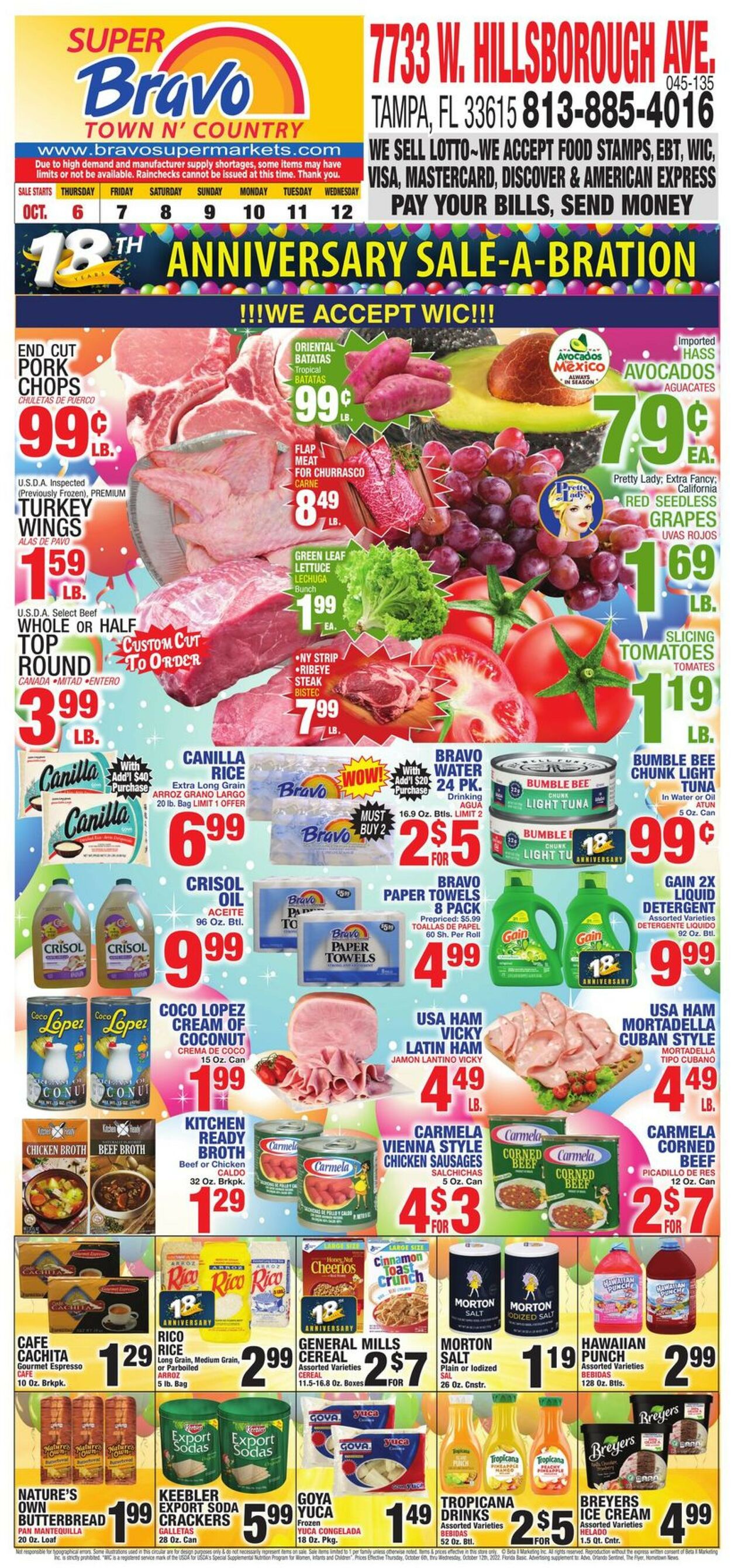 Bravo Supermarkets Weekly Ad Circular - valid 10/06-10/12/2022