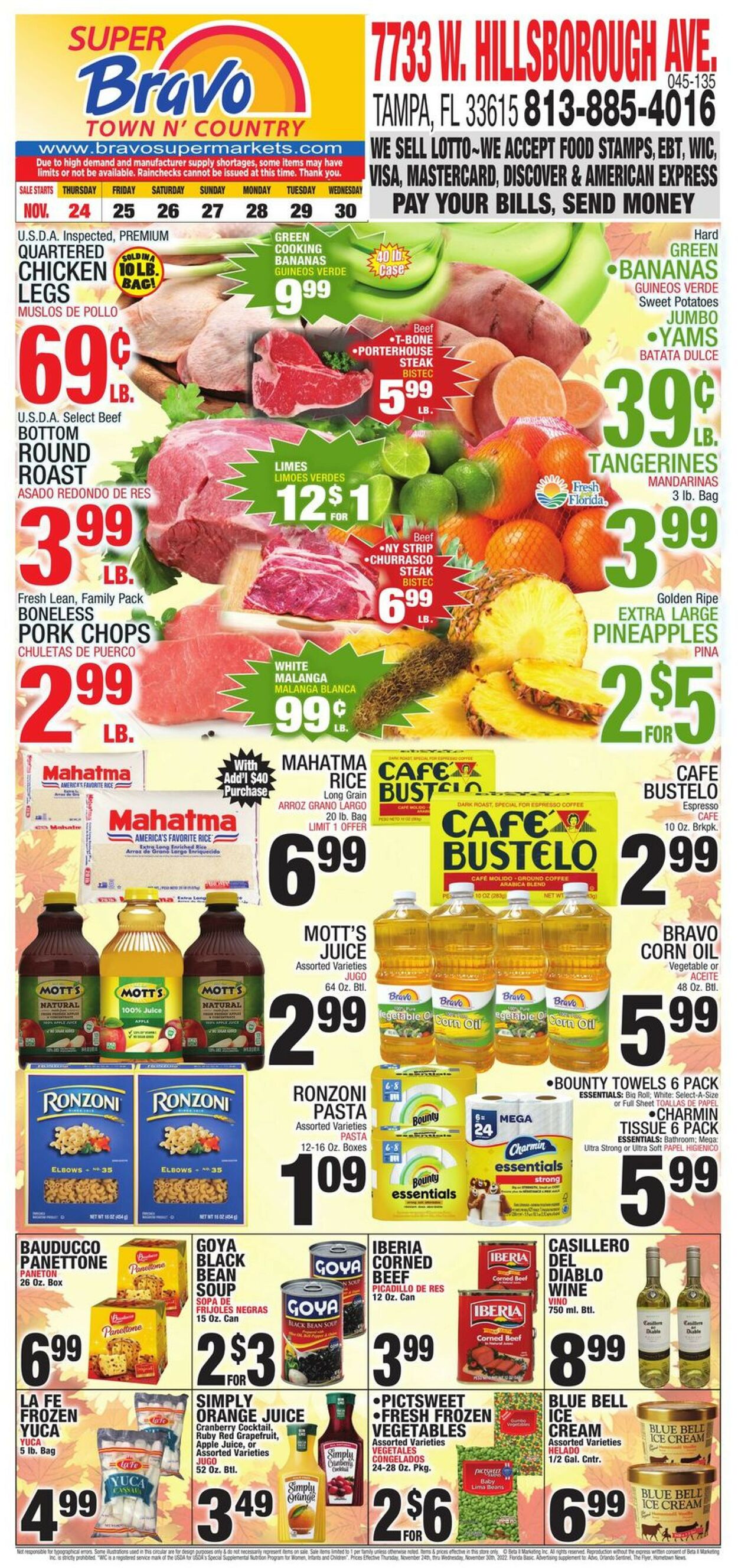 Bravo Supermarkets Weekly Ad Circular - valid 11/24-11/30/2022