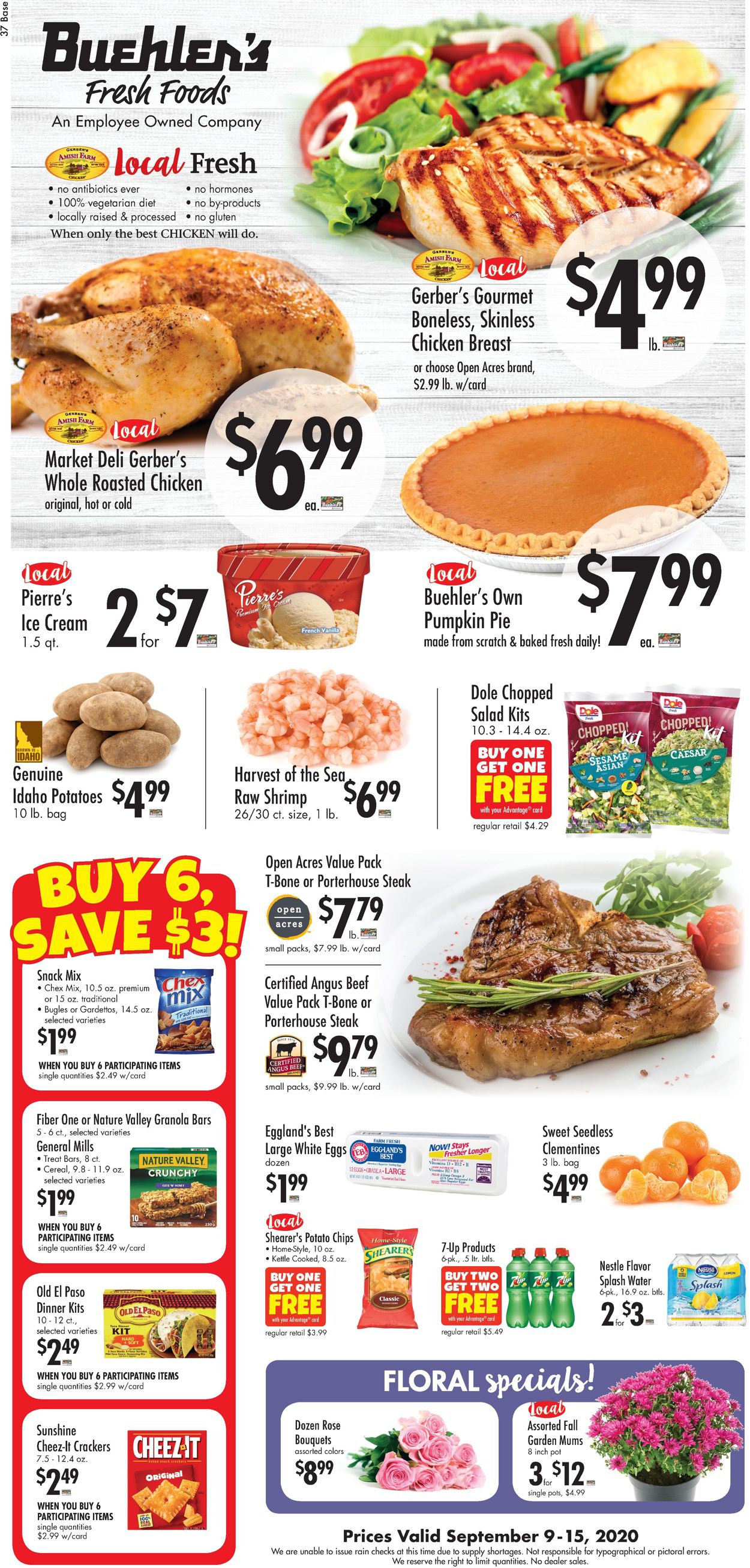 Buehler's Fresh Foods Weekly Ad Circular - valid 09/09-09/15/2020