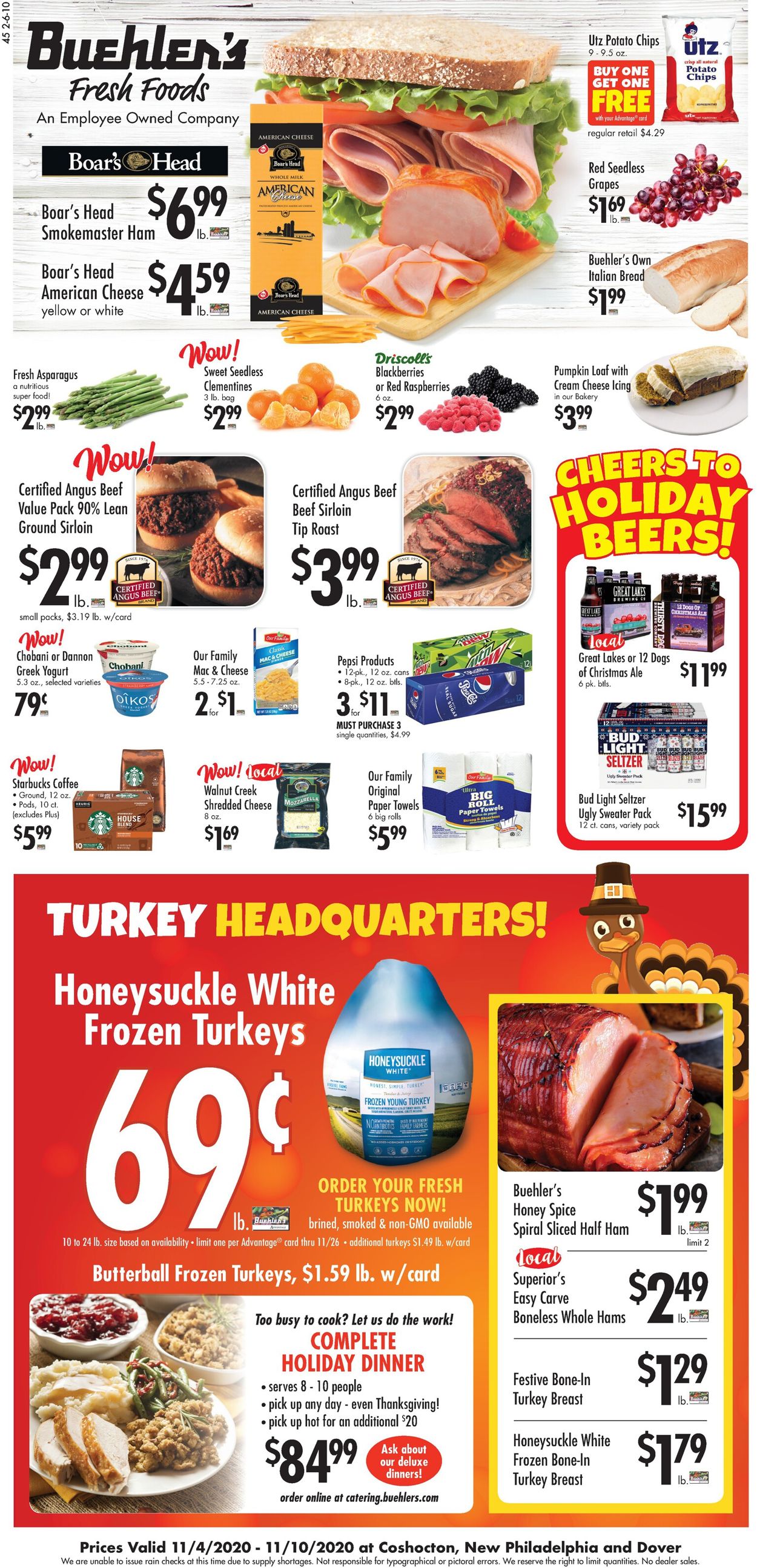 Buehler's Fresh Foods Weekly Ad Circular - valid 11/04-11/10/2020