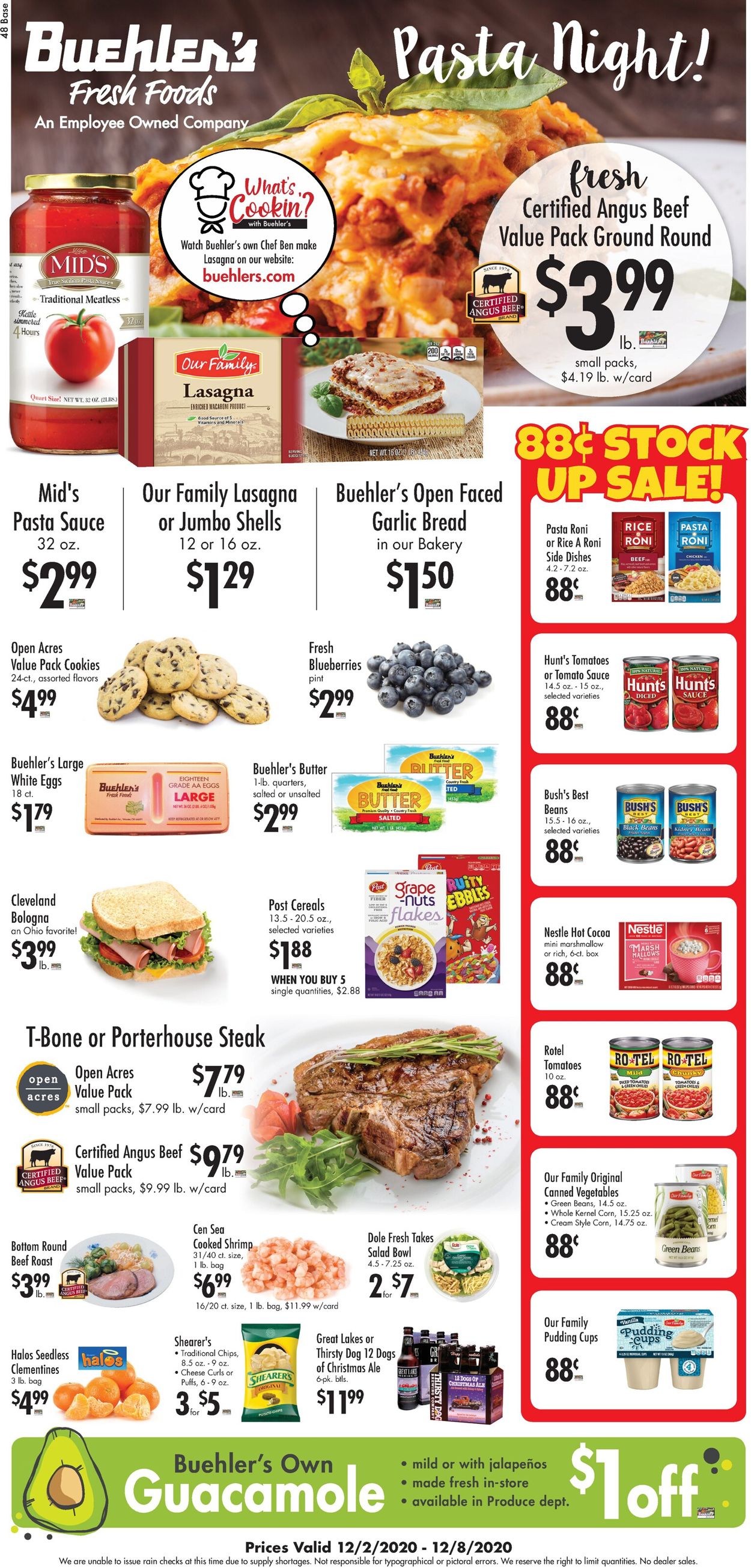 Buehler's Fresh Foods Weekly Ad Circular - valid 12/02-12/08/2020
