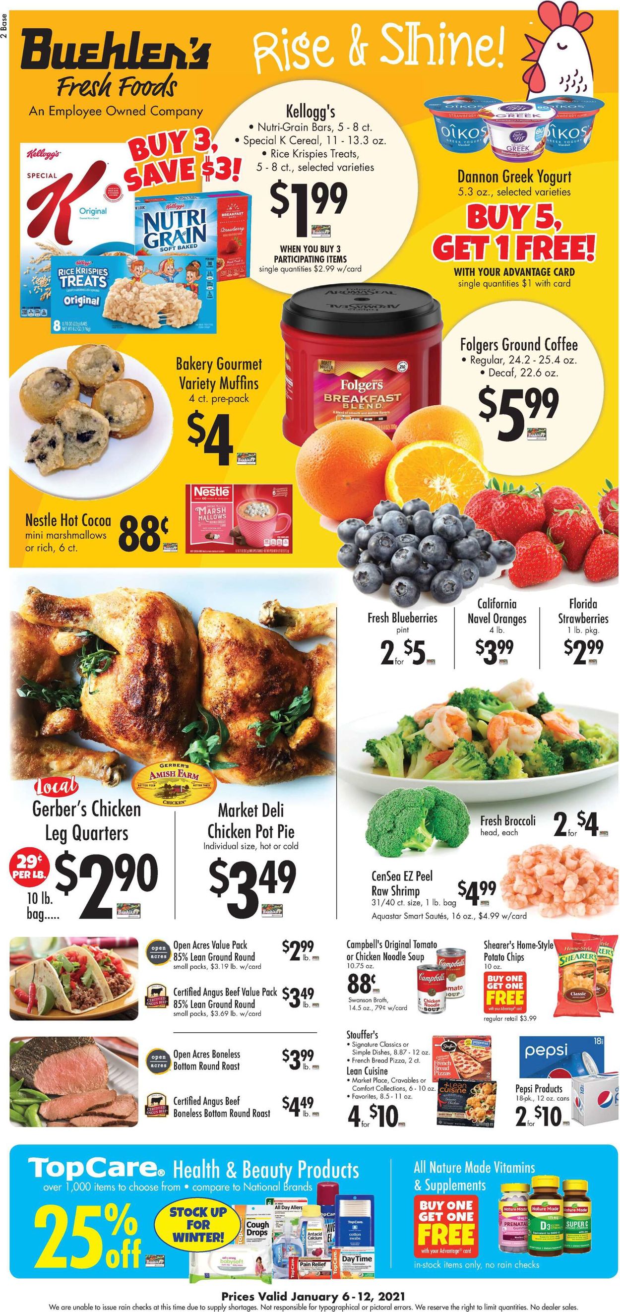 Buehler's Fresh Foods Weekly Ad Circular - valid 01/06-01/12/2021