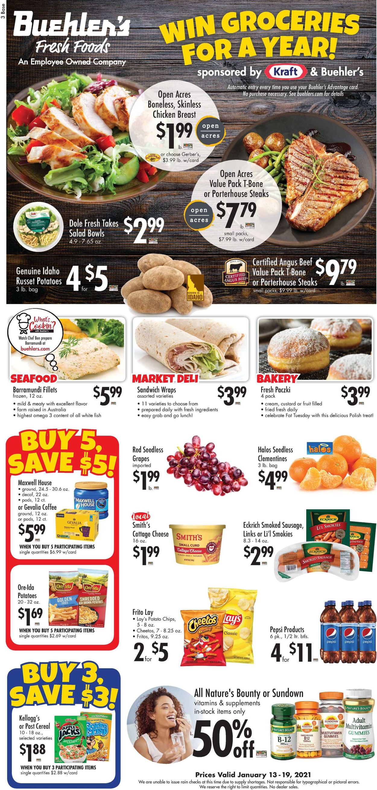 Buehler's Fresh Foods Weekly Ad Circular - valid 01/13-01/19/2021