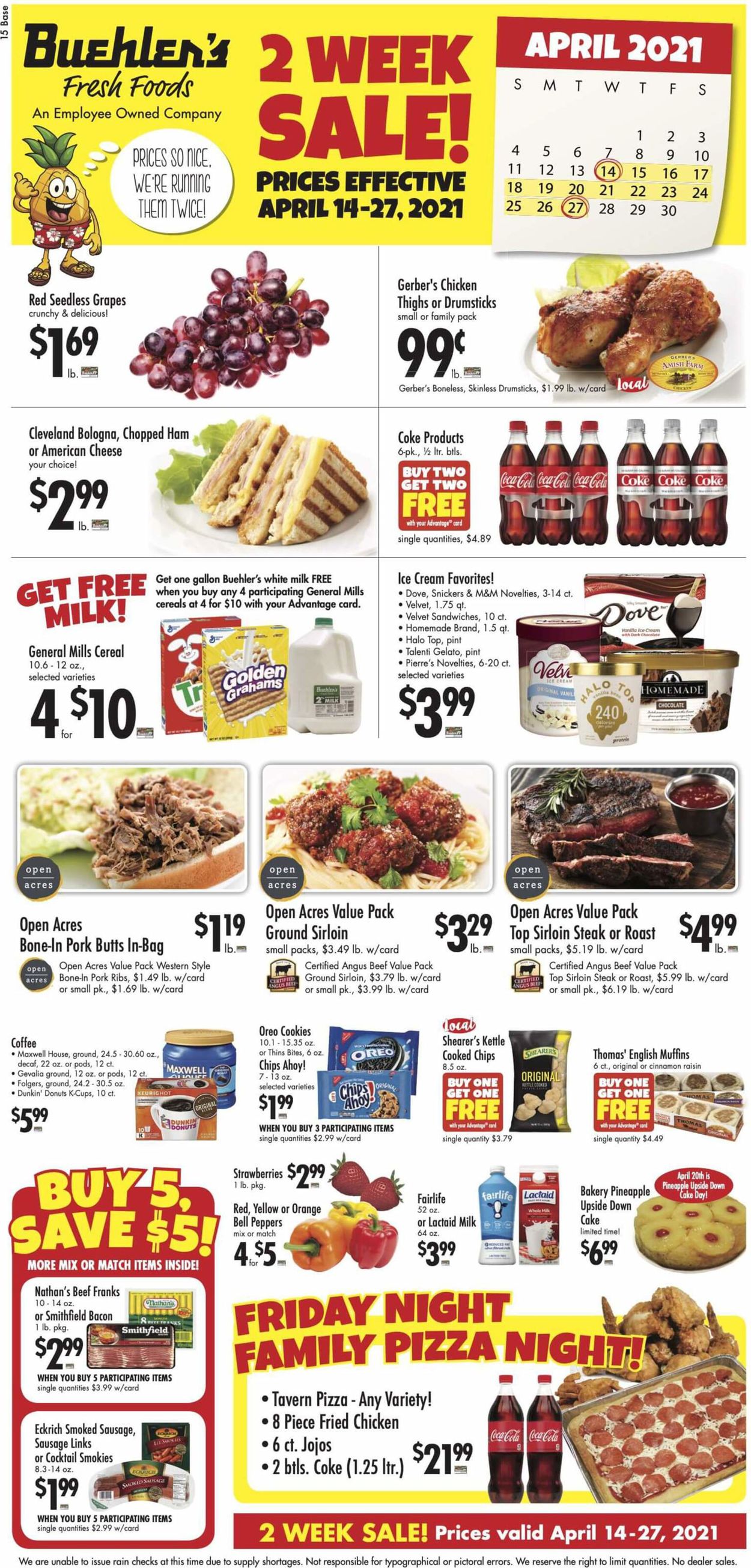 Buehler's Fresh Foods Weekly Ad Circular - valid 04/14-04/27/2021