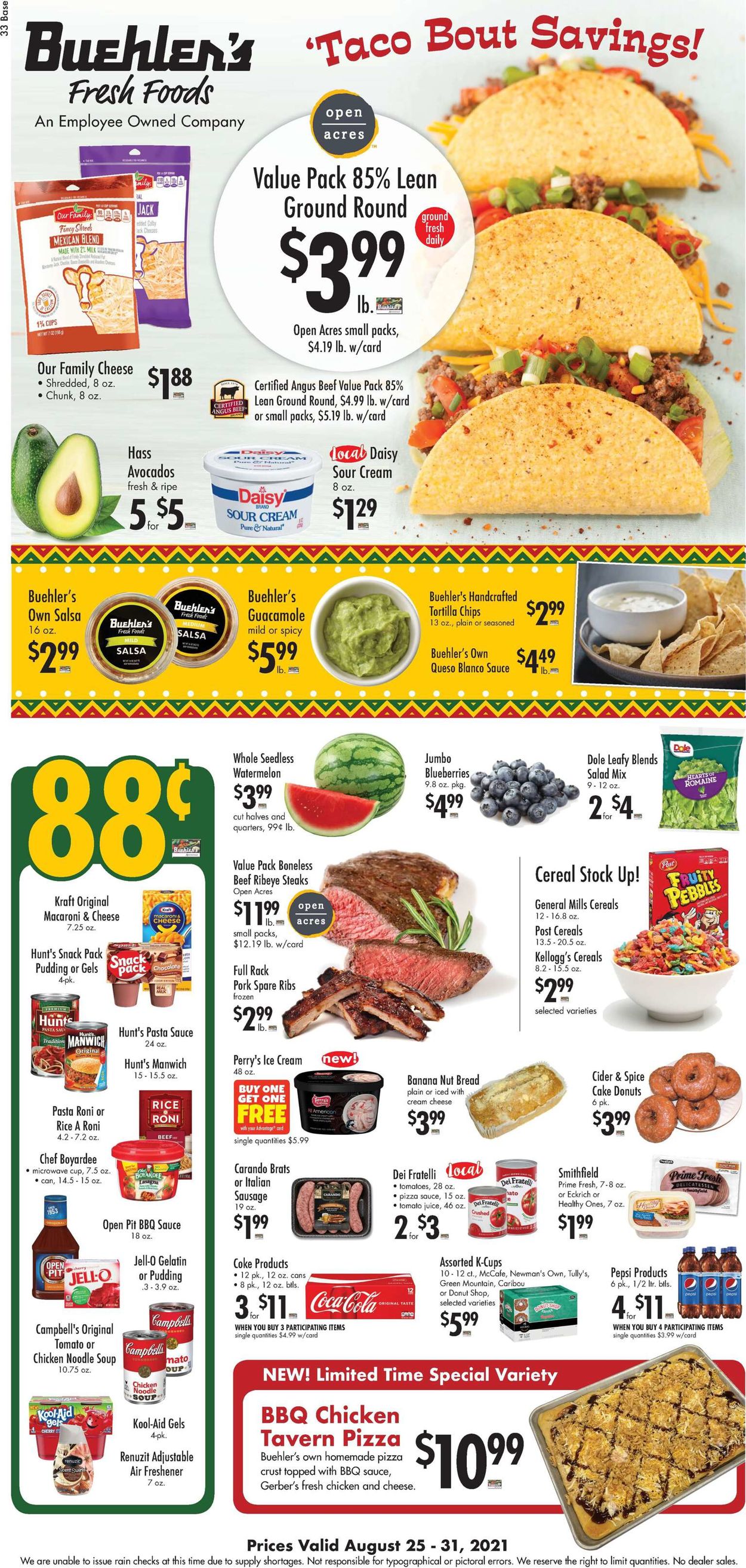Buehler's Fresh Foods Weekly Ad Circular - valid 08/25-08/31/2021
