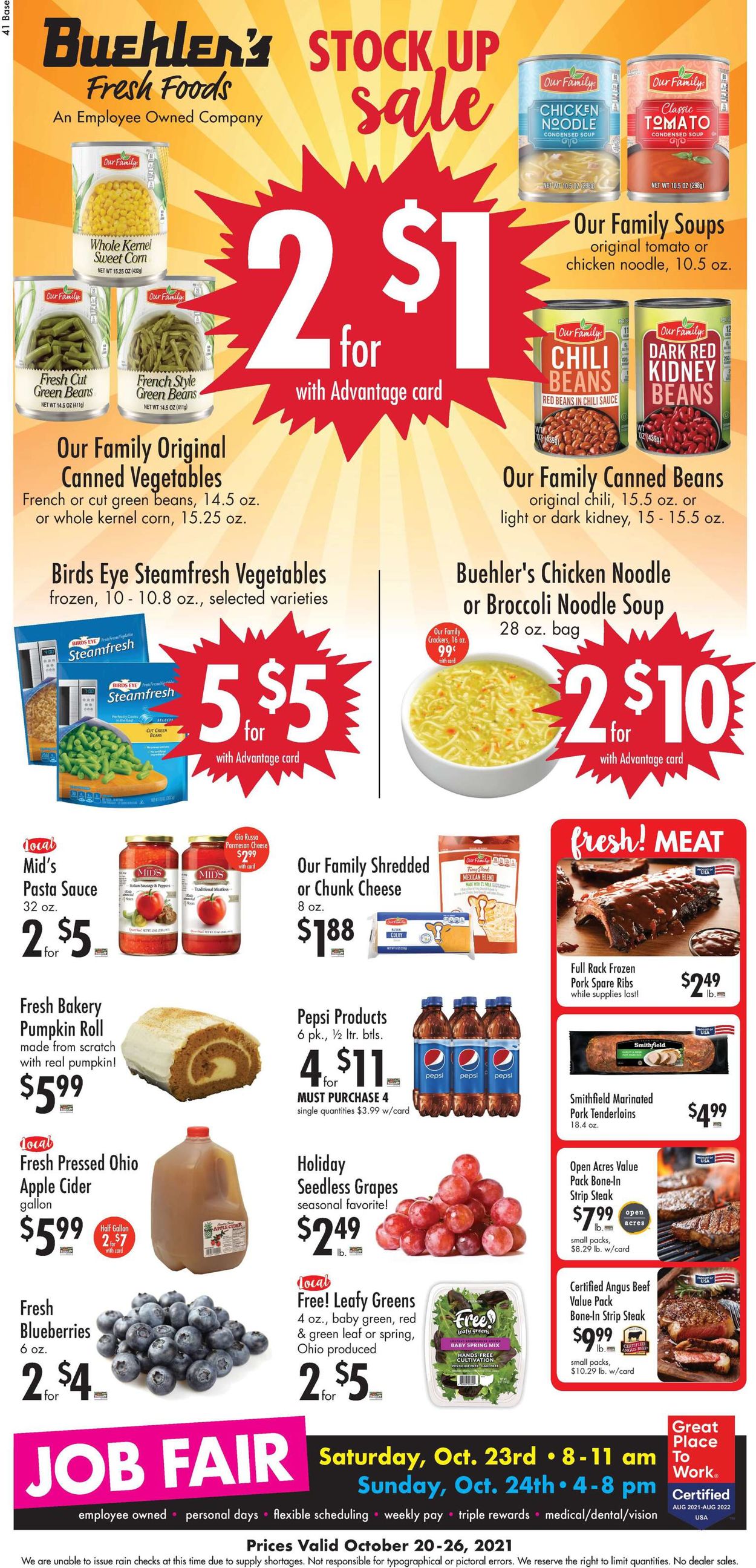 Buehler's Fresh Foods Weekly Ad Circular - valid 10/20-10/26/2021
