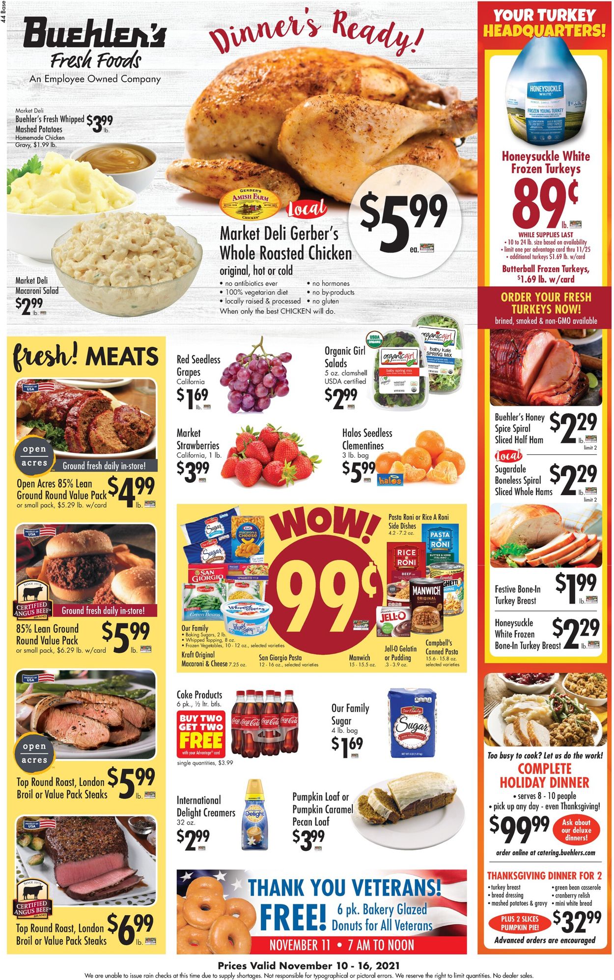 Buehler's Fresh Foods Weekly Ad Circular - valid 11/10-11/16/2021