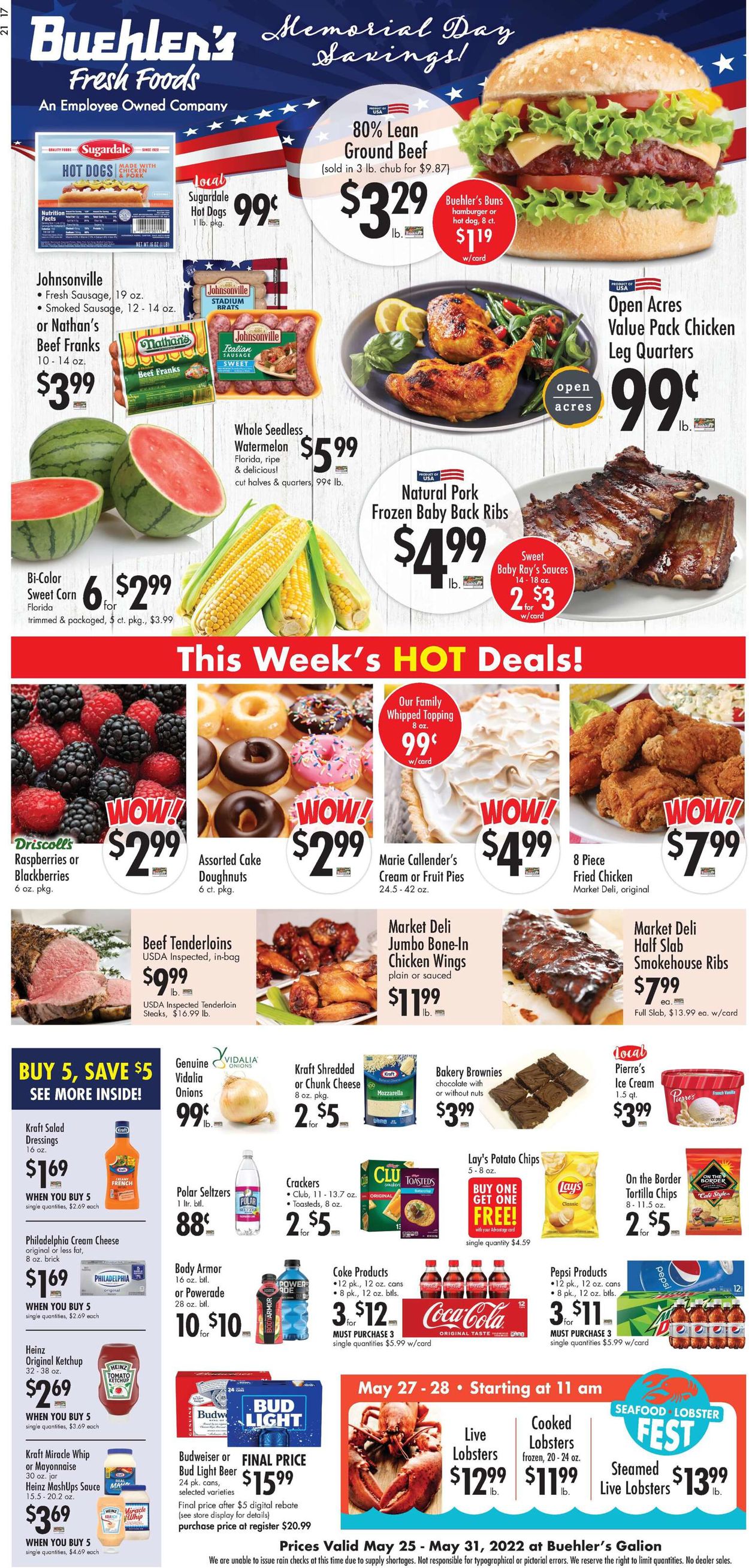 Buehler's Fresh Foods Weekly Ad Circular - valid 05/25-05/31/2022