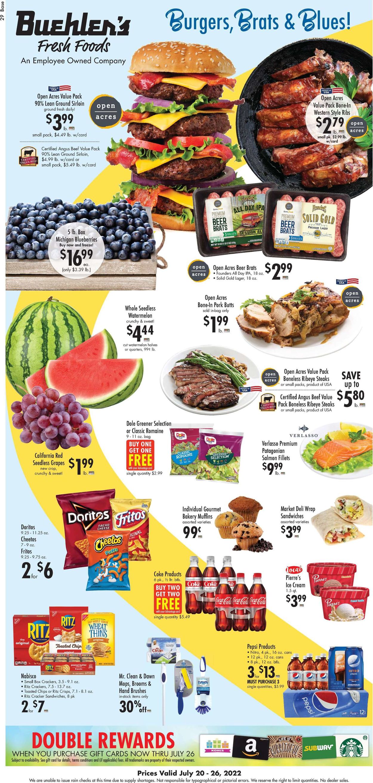 Buehler's Fresh Foods Weekly Ad Circular - valid 07/20-07/26/2022