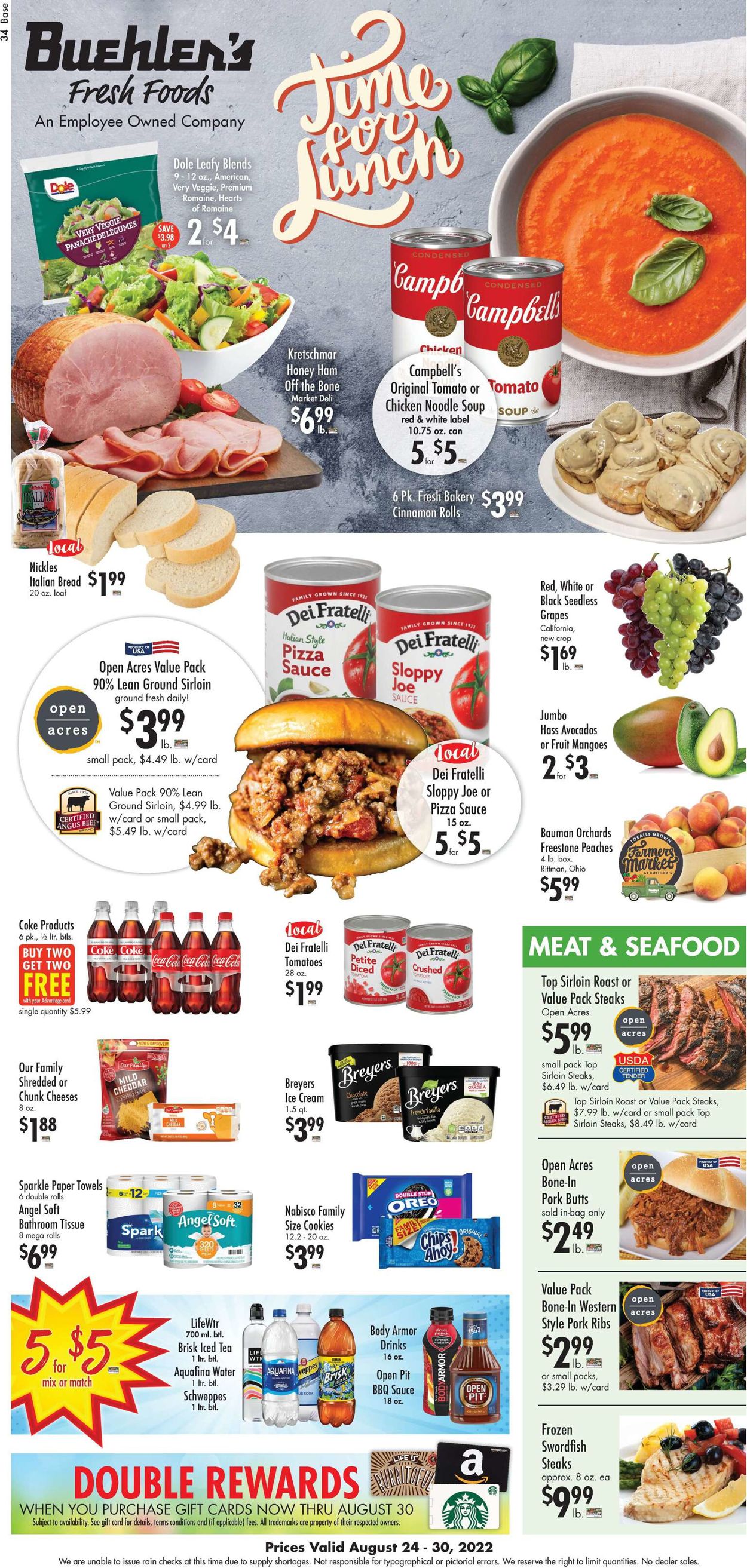 Buehler's Fresh Foods Weekly Ad Circular - valid 08/24-08/30/2022