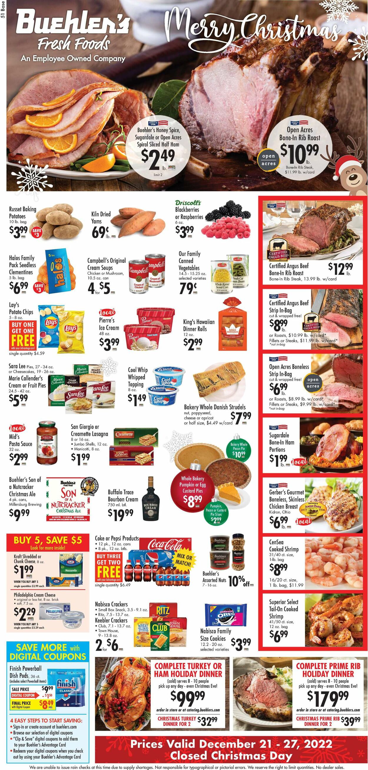 Buehler's Fresh Foods Weekly Ad Circular - valid 12/21-12/27/2022