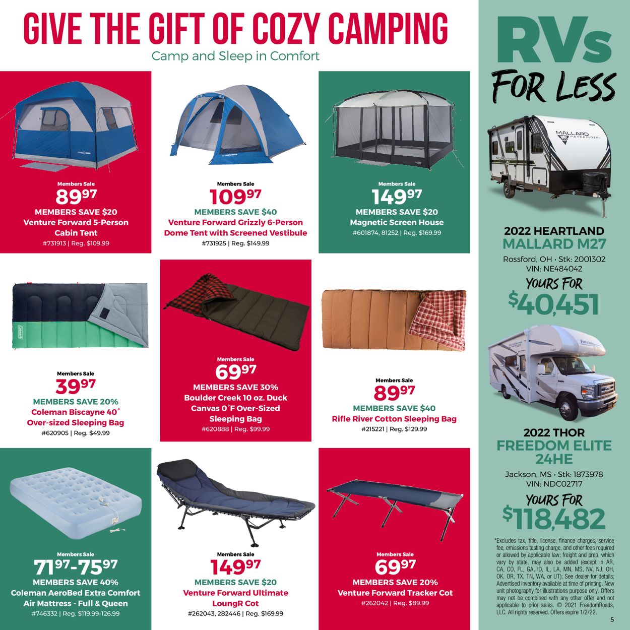 Camping World CHRISTMAS 2021 Weekly Ad Circular - valid 12/01-01/02/2022 (Page 5)