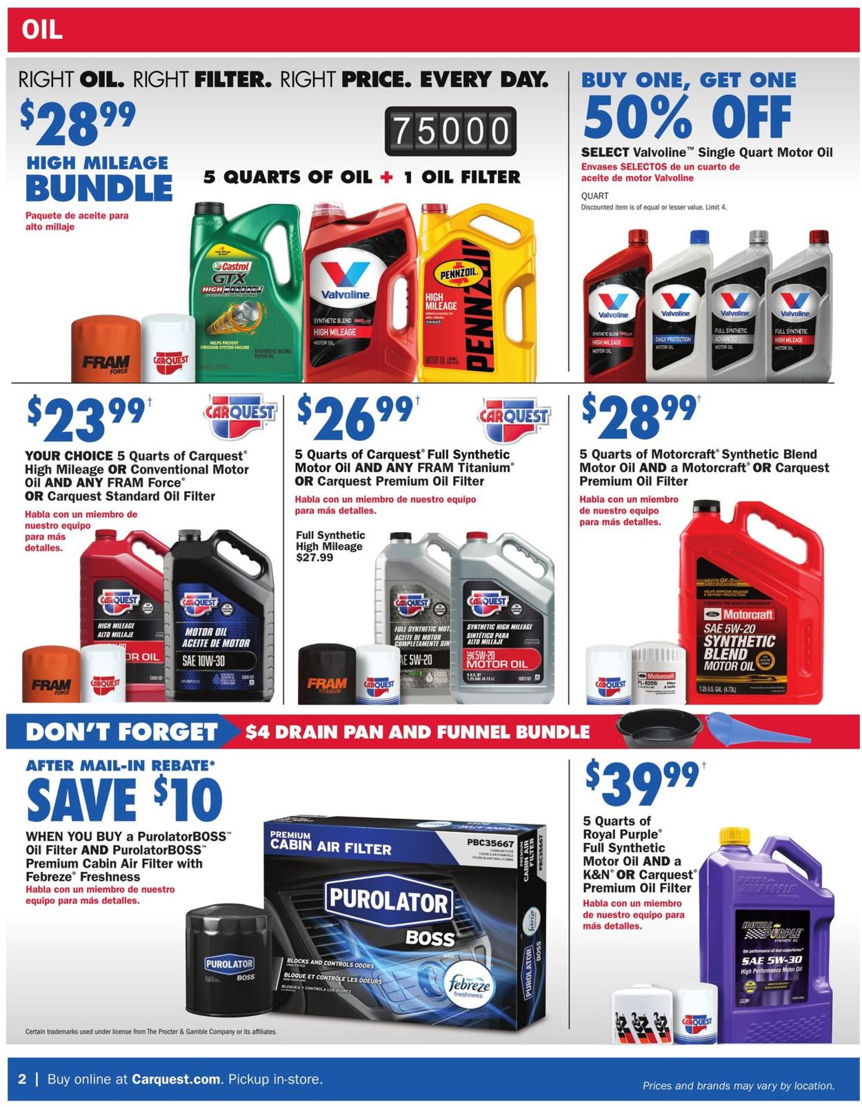 CarQuest Weekly Ad Circular - valid 10/01-10/28/2020 (Page 2)