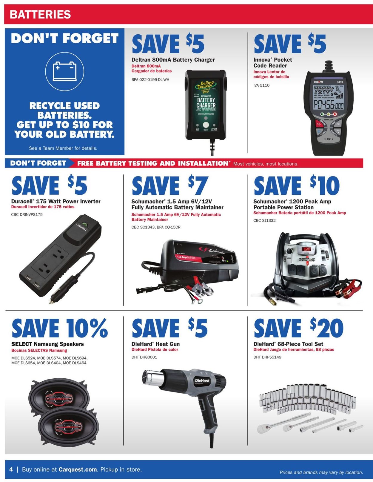 CarQuest Weekly Ad Circular - valid 08/25-10/05/2022 (Page 4)