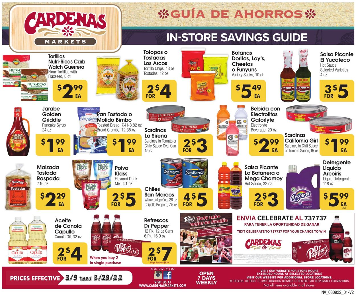 Cardenas Weekly Ad Circular - valid 03/09-03/29/2022
