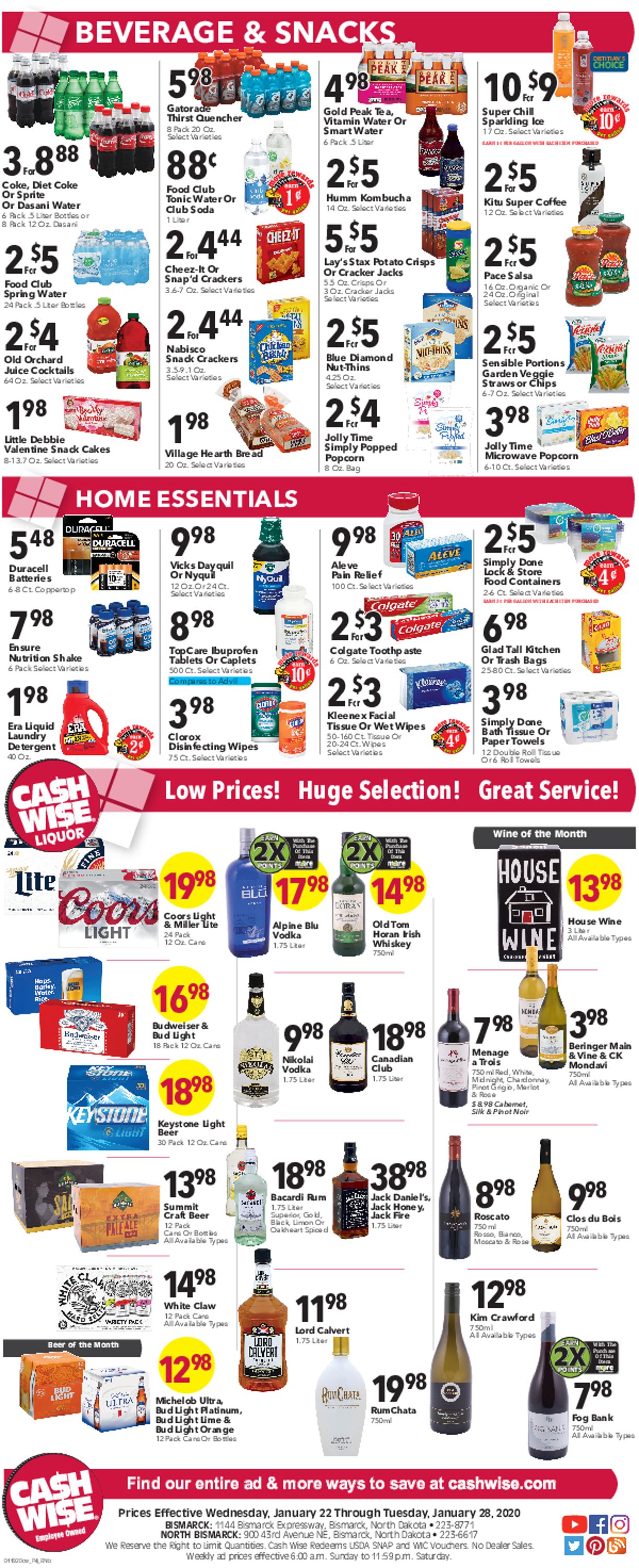 Cash Wise Weekly Ad Circular - valid 01/22-01/28/2020 (Page 4)