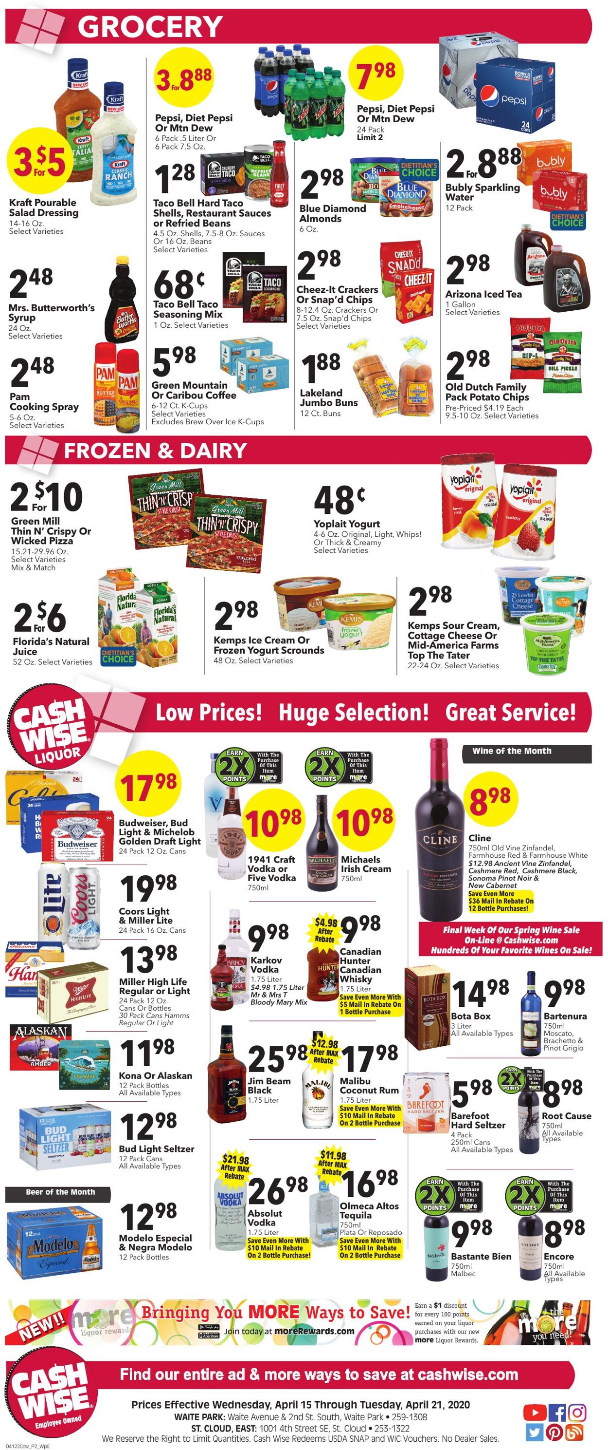 Cash Wise Weekly Ad Circular - valid 04/15-04/21/2020 (Page 2)