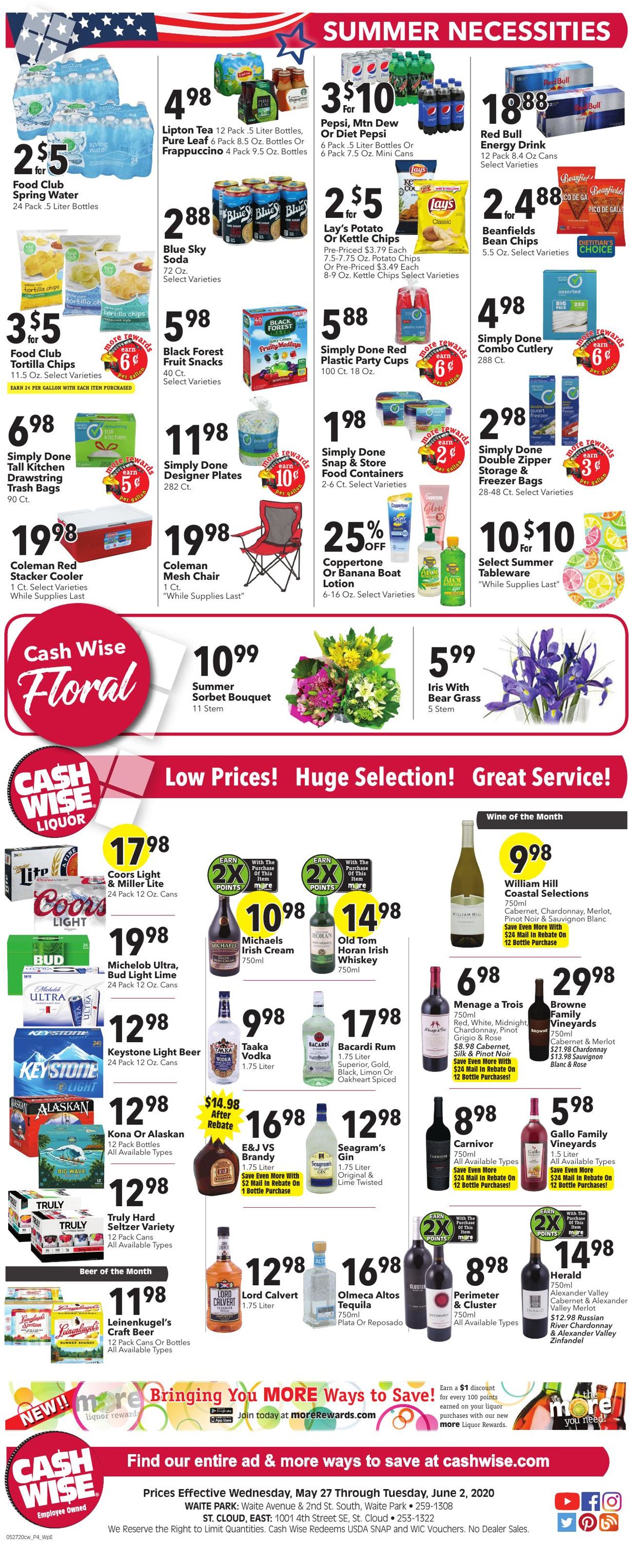 Cash Wise Weekly Ad Circular - valid 05/27-06/02/2020 (Page 4)