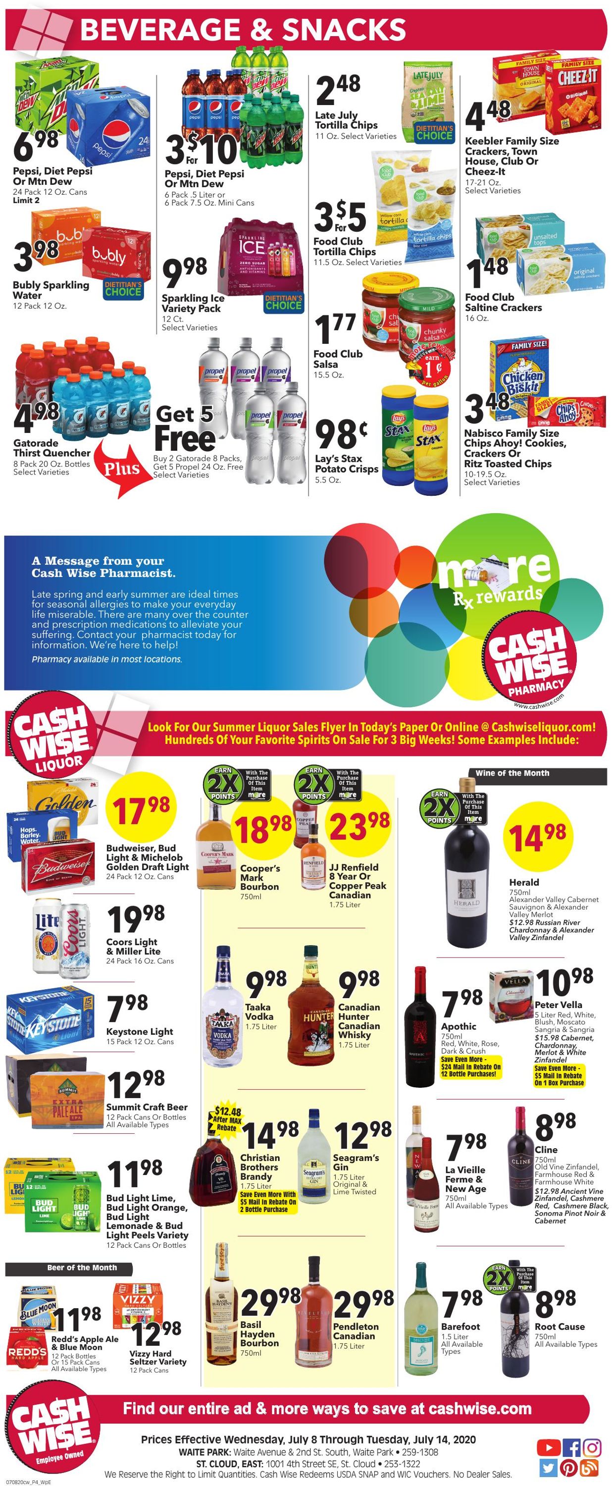 Cash Wise Weekly Ad Circular - valid 07/08-07/14/2020 (Page 4)