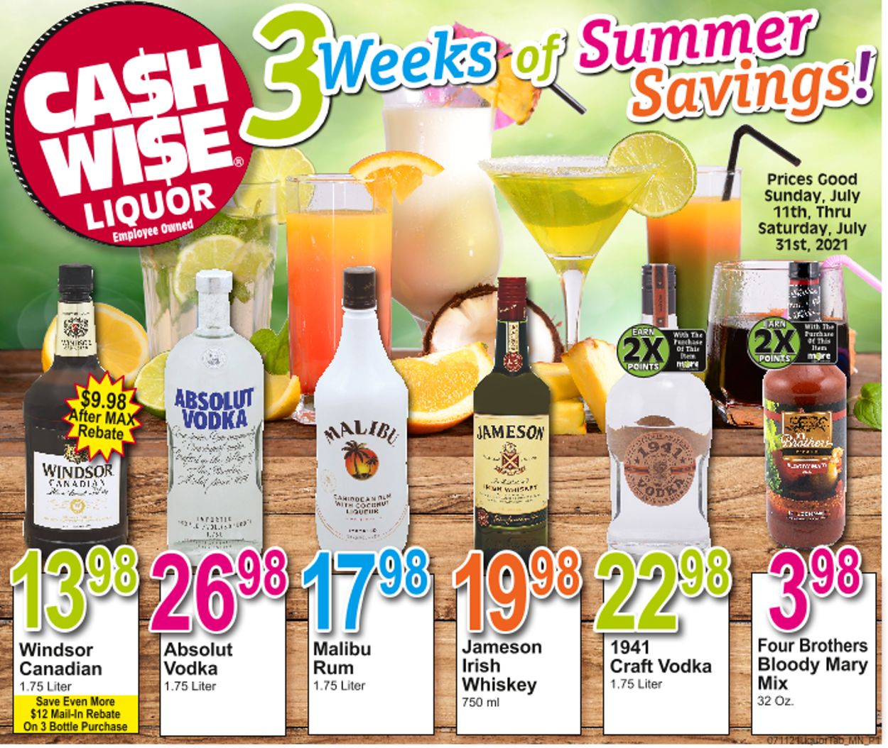 Cash Wise Weekly Ad Circular - valid 07/11-07/31/2021