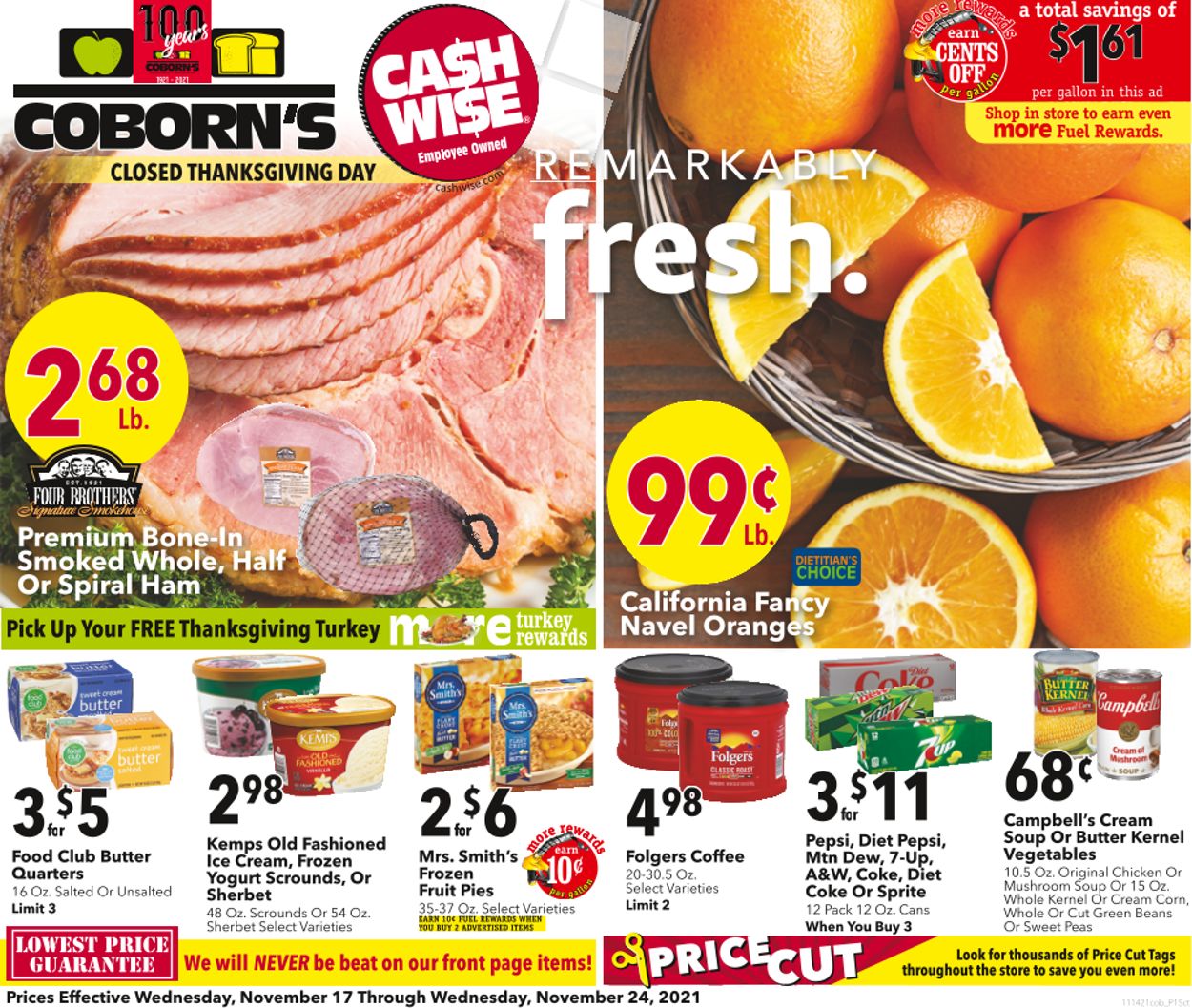 Cash Wise THANSKGIVING 2021 Weekly Ad Circular - valid 11/17-11/24/2021