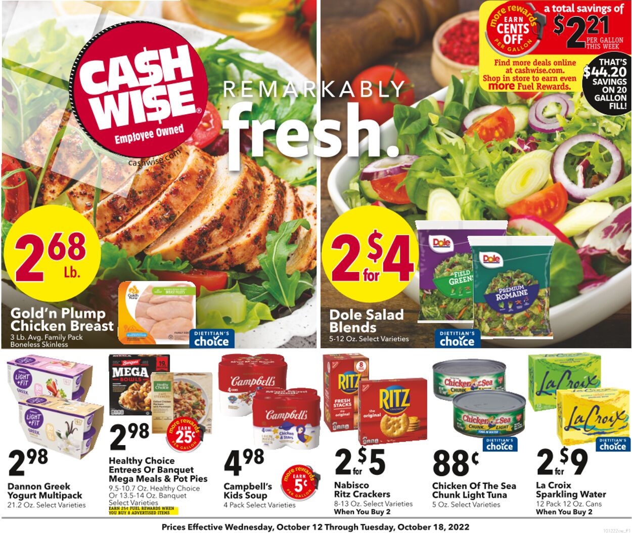 Cash Wise Weekly Ad Circular - valid 10/12-10/18/2022