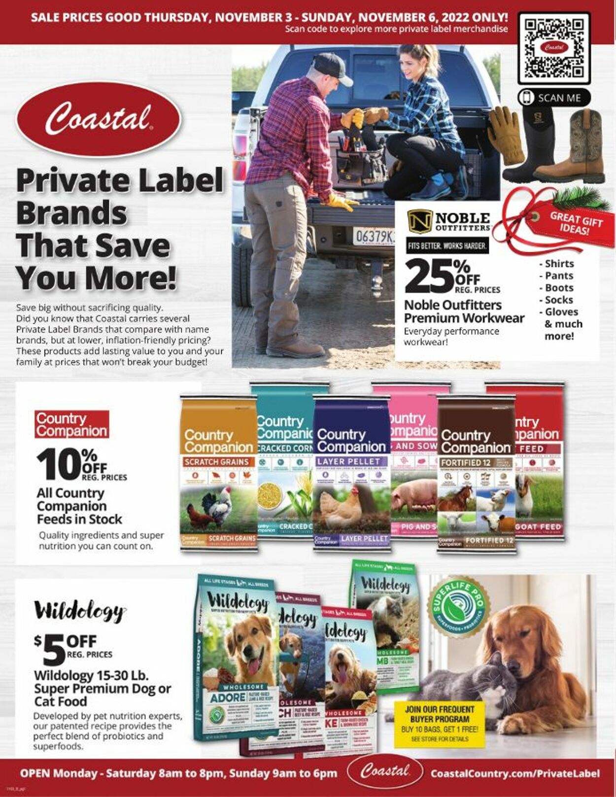Coastal Farm & Ranch Weekly Ad Circular - valid 11/03-11/06/2022