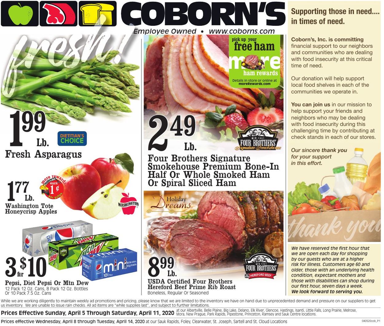 Coborn's Weekly Ad Circular - valid 04/05-04/14/2020