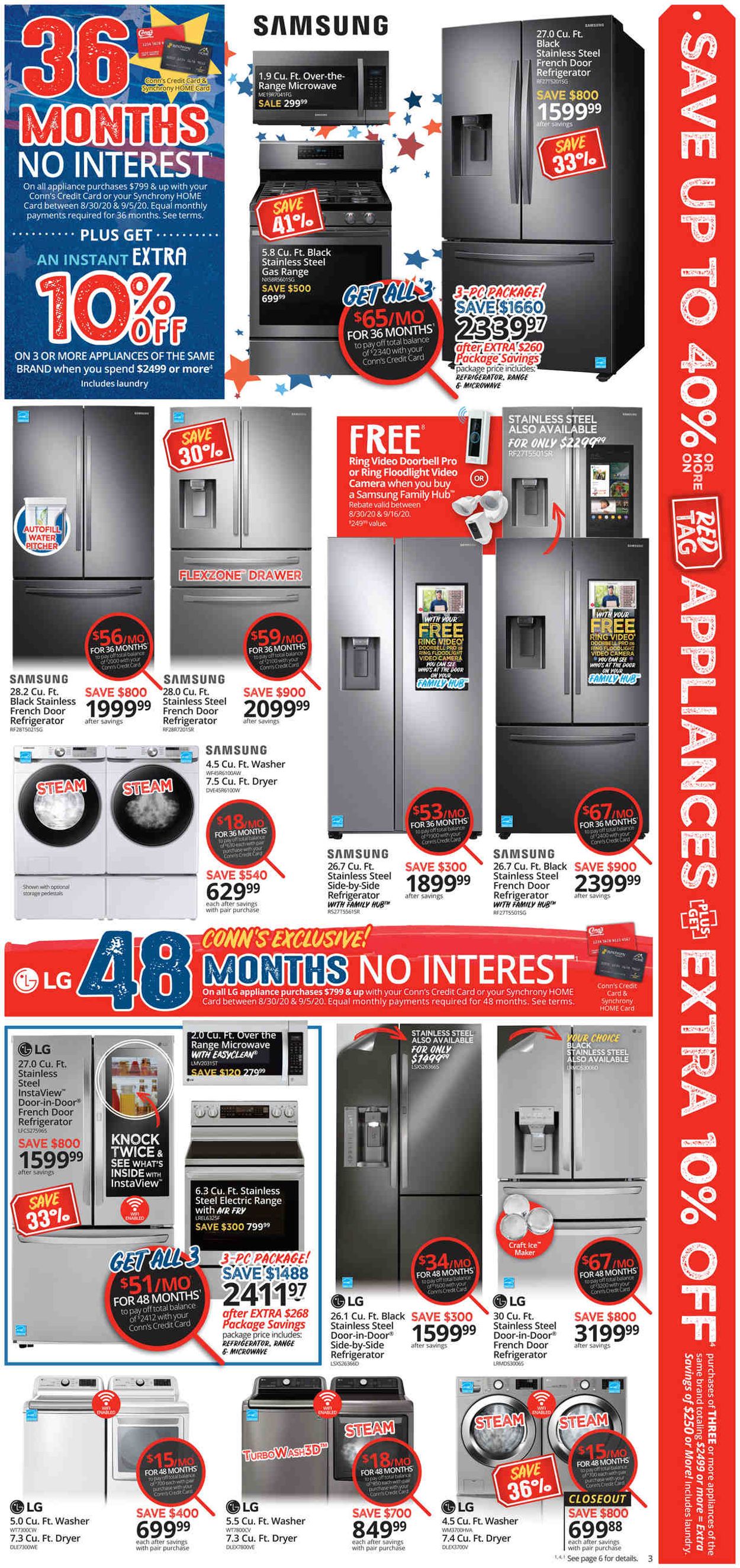 Conn's Home Plus Weekly Ad Circular - valid 08/30-09/05/2020 (Page 3)