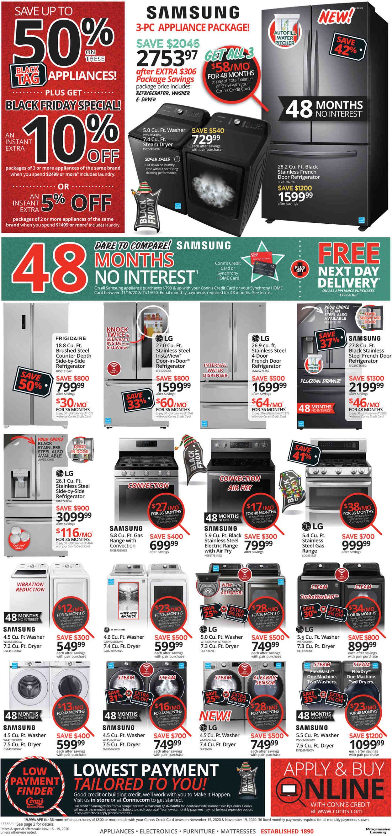 Conn's Home Plus Black Friday 2020 Weekly Ad Circular - valid 11/15-11/19/2020 (Page 4)