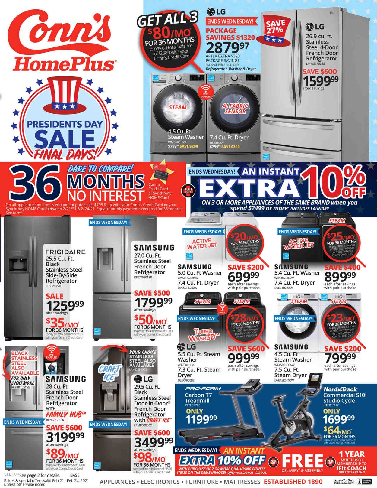 Conn's Home Plus Weekly Ad Circular - valid 02/21-02/24/2021