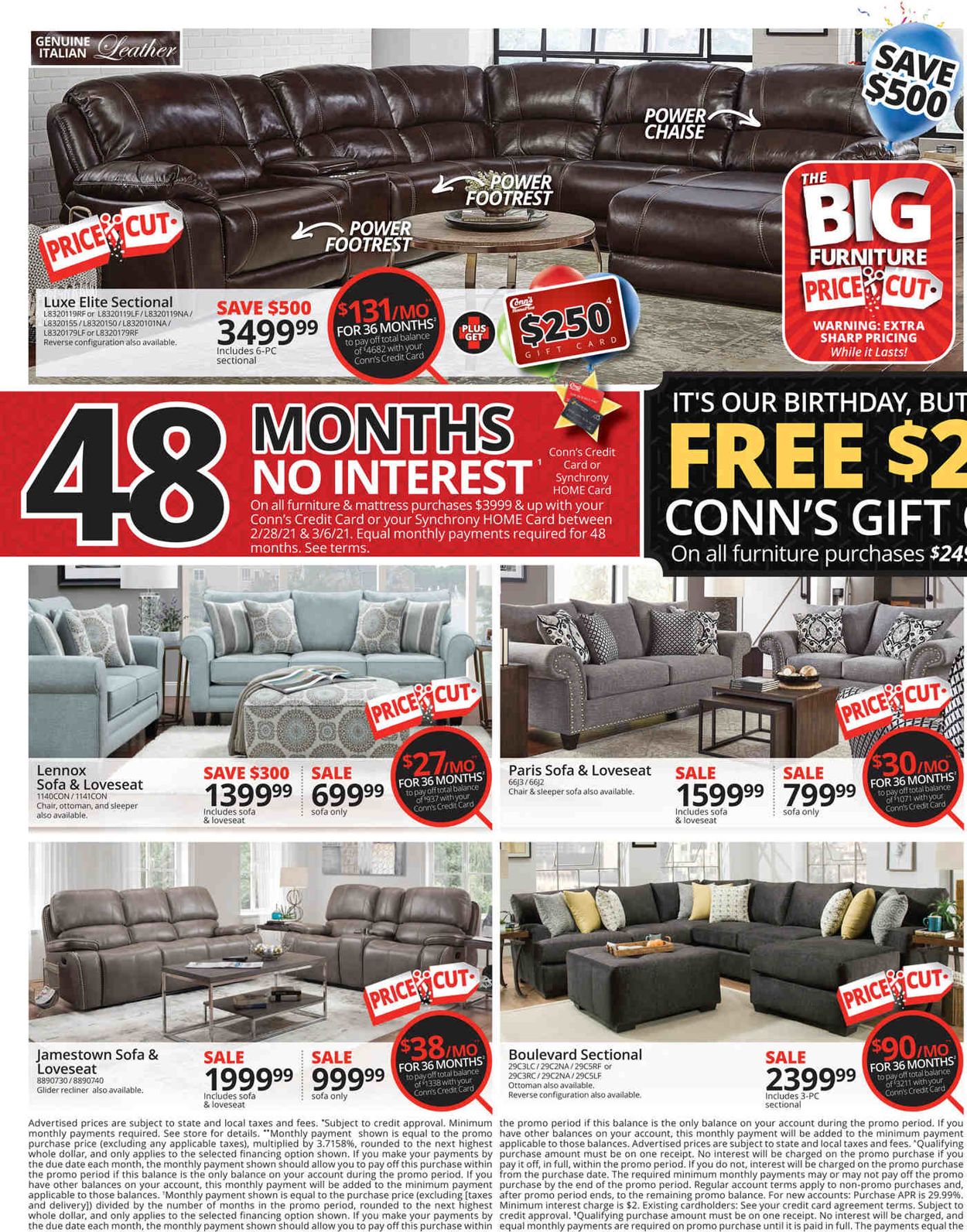 Conn's Home Plus Weekly Ad Circular - valid 02/28-03/06/2021 (Page 2)