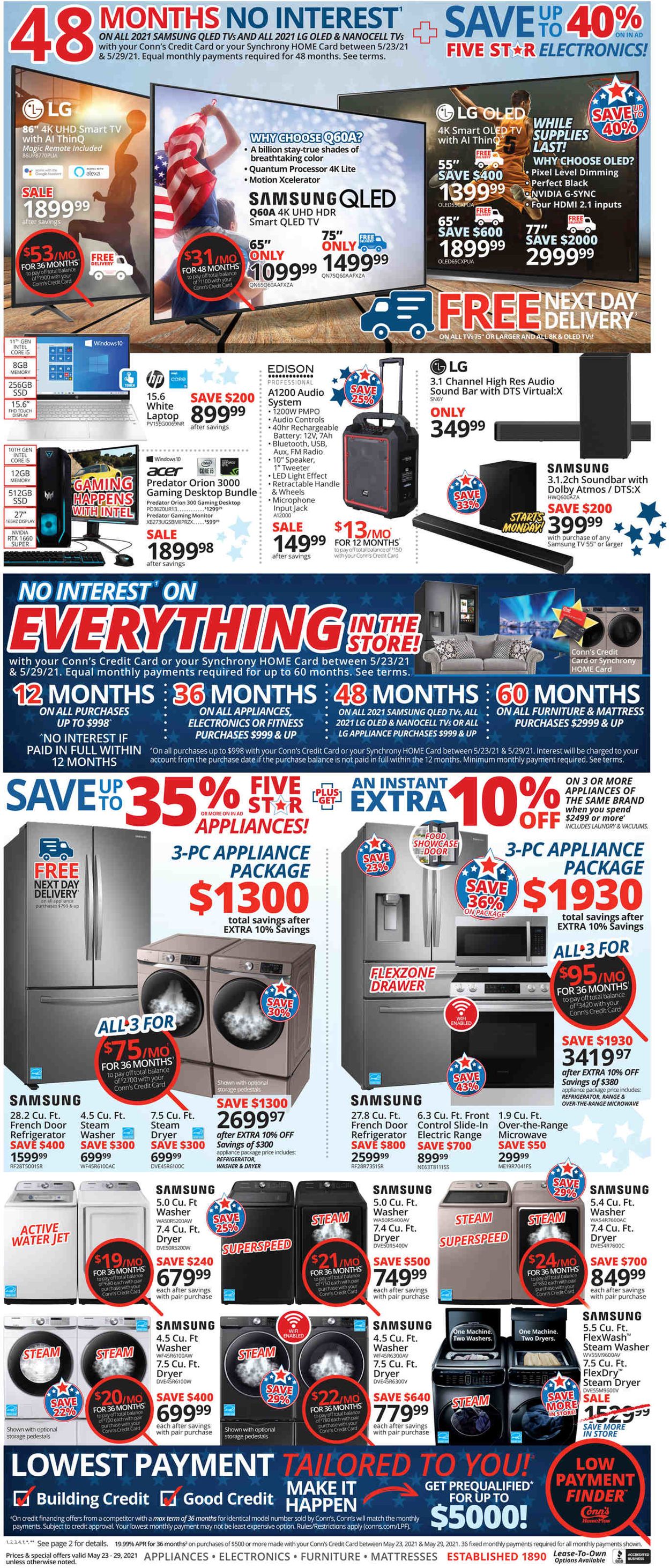 Conn's Home Plus Weekly Ad Circular - valid 05/23-05/29/2021 (Page 4)