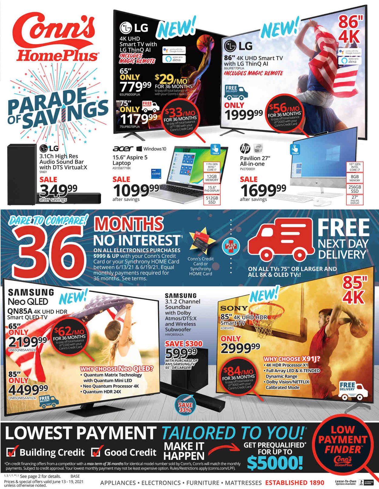 Conn's Home Plus Weekly Ad Circular - valid 06/13-06/19/2021