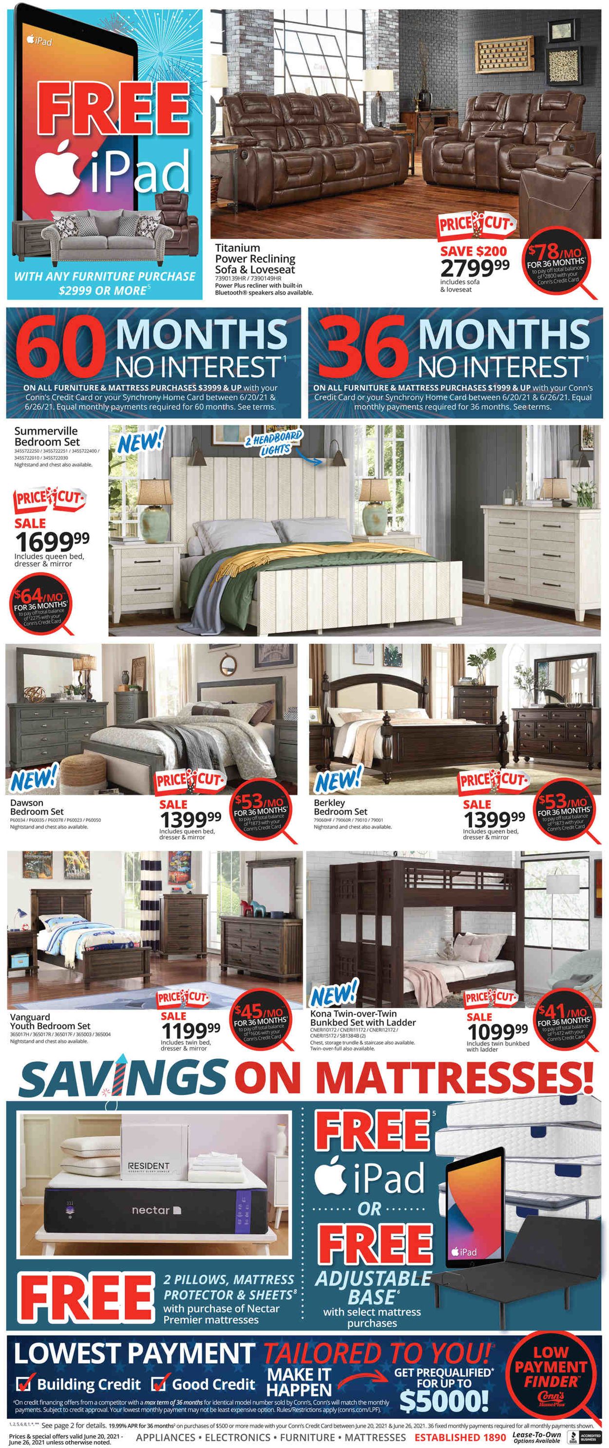 Conn's Home Plus Weekly Ad Circular - valid 06/20-06/26/2021 (Page 4)