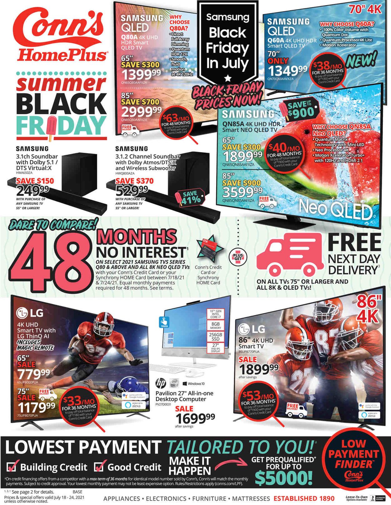 Conn's Home Plus Weekly Ad Circular - valid 07/18-07/24/2021