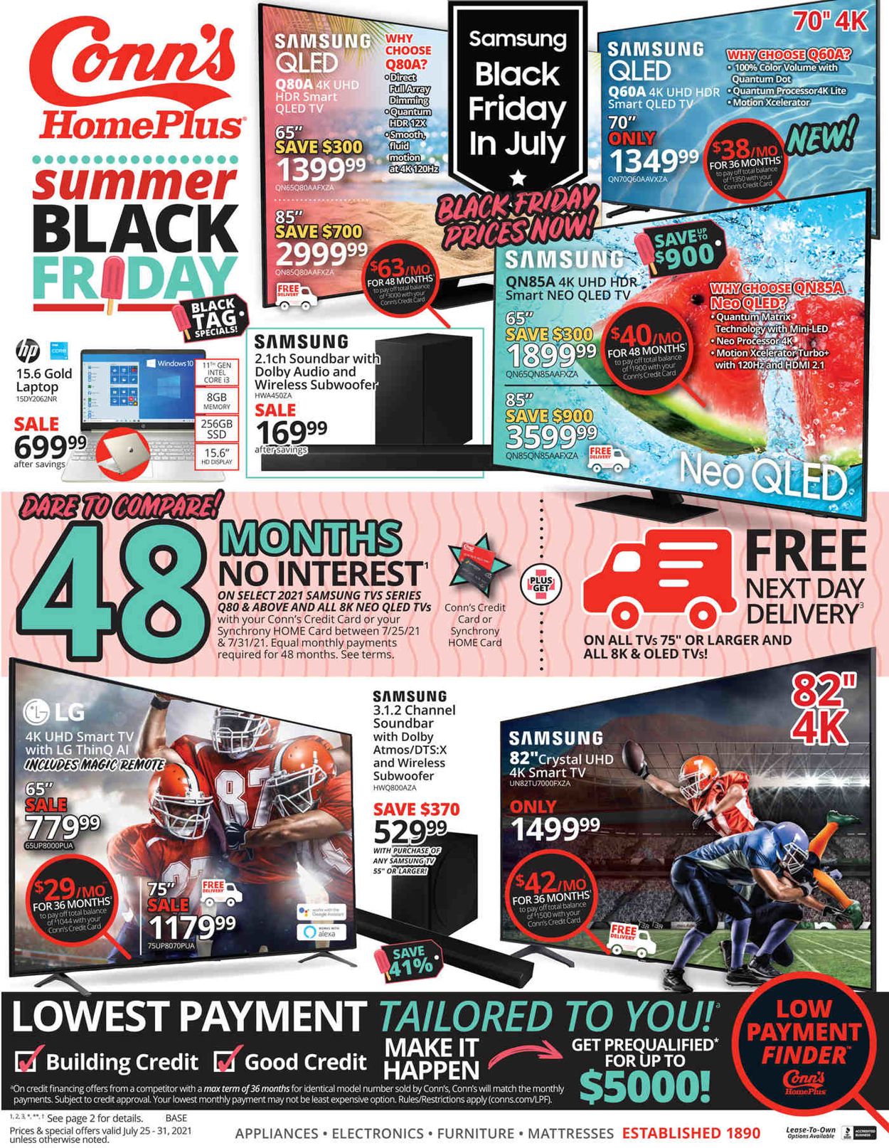 Conn's Home Plus Weekly Ad Circular - valid 07/25-07/31/2021