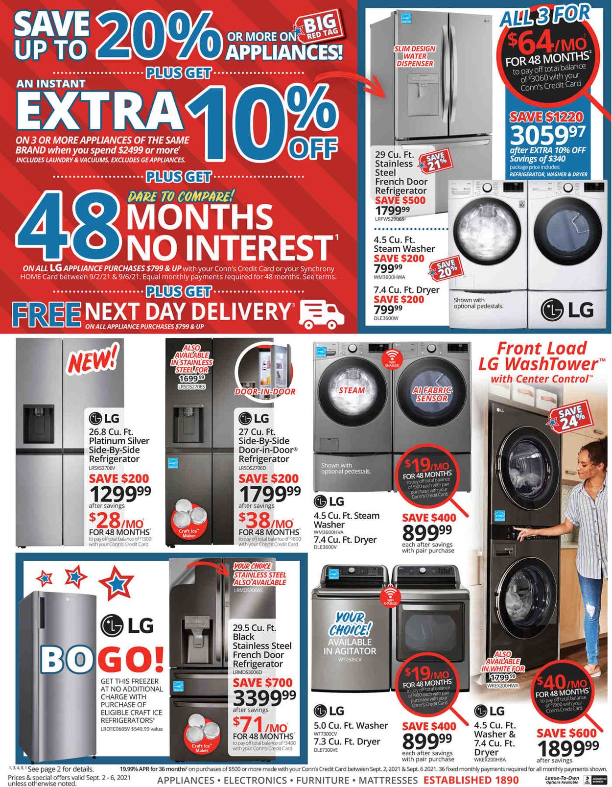 Conn's Home Plus Weekly Ad Circular - valid 09/02-09/06/2021 (Page 4)