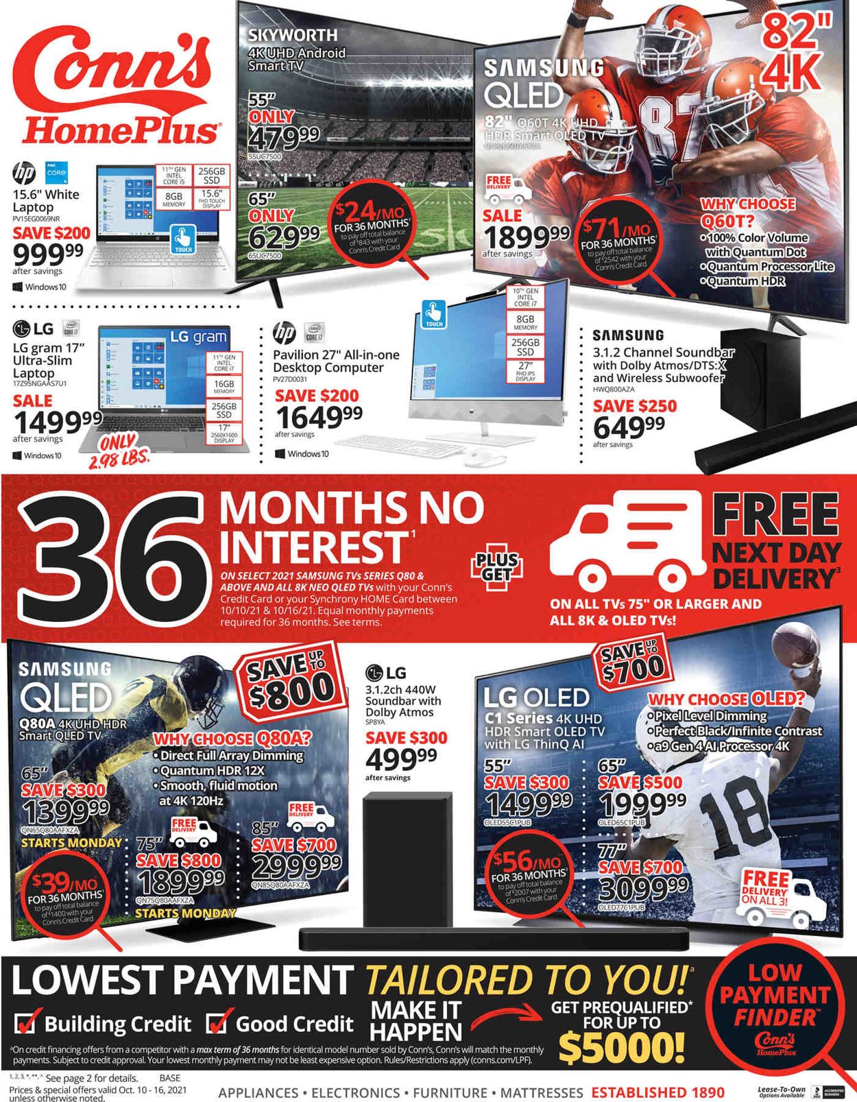 Conn's Home Plus Weekly Ad Circular - valid 10/10-10/16/2021